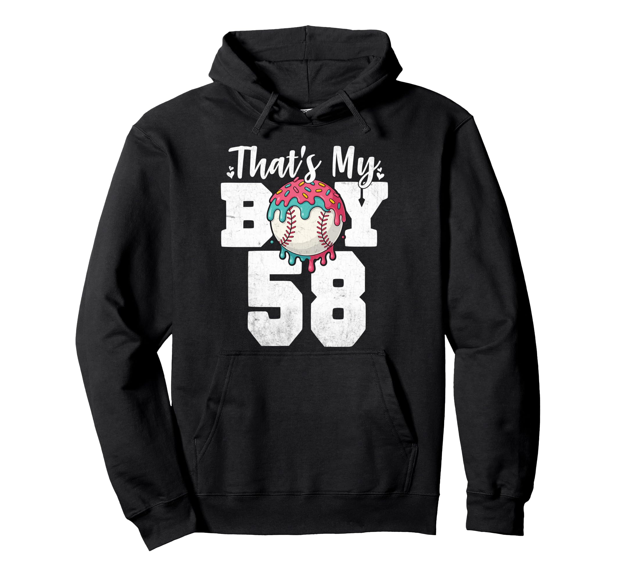 Thats My Baseball 58 Number Mom Dad 58 Hoodie - Aesthetic Graphic Men Women - T-Shirt, Sweatshirt, Hoodie