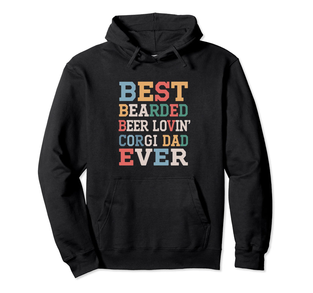Best Bearded Beer Lovin Corgi Dad Pet Hoodie - Custom Art Print Unisex - T-Shirt, Sweatshirt, Hoodie