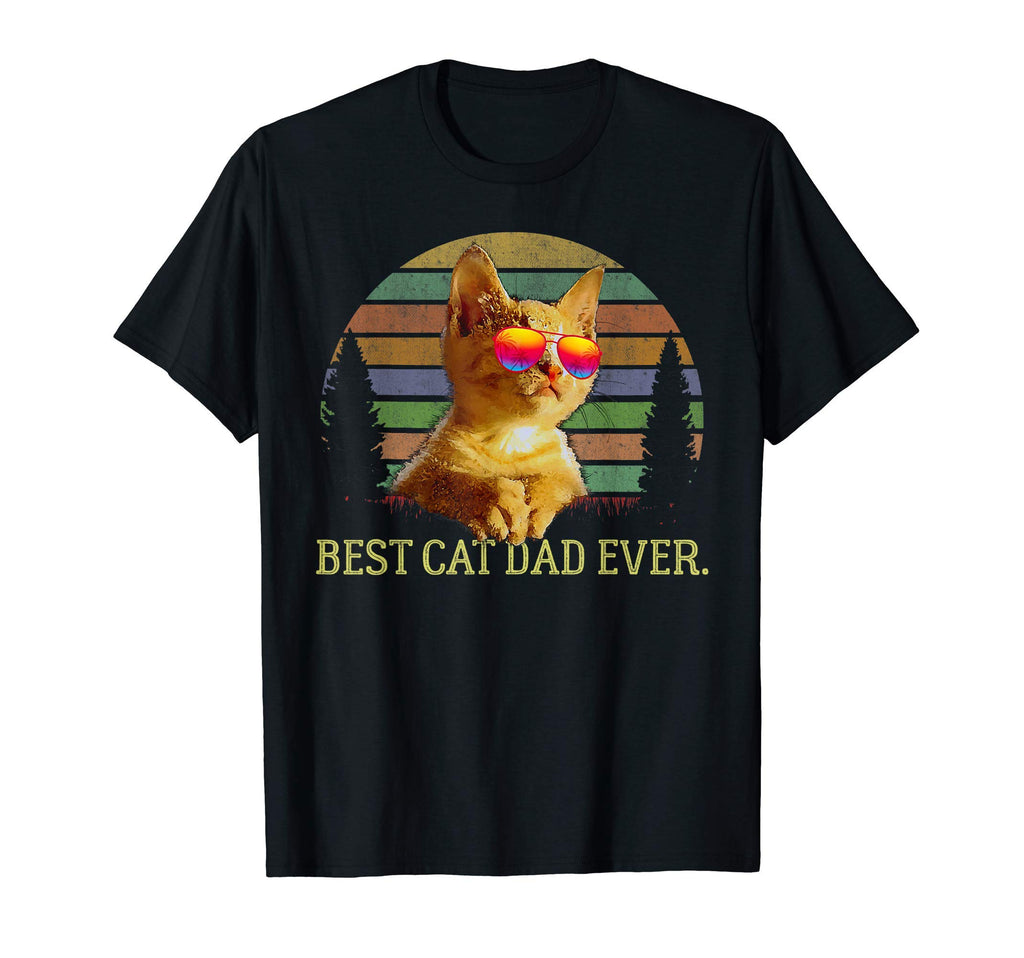 Mens Best Cat Dad Ever Funny Cat Daddy T-Shirt - Unique Graphic Unisex - T-Shirt, Sweatshirt, Hoodie