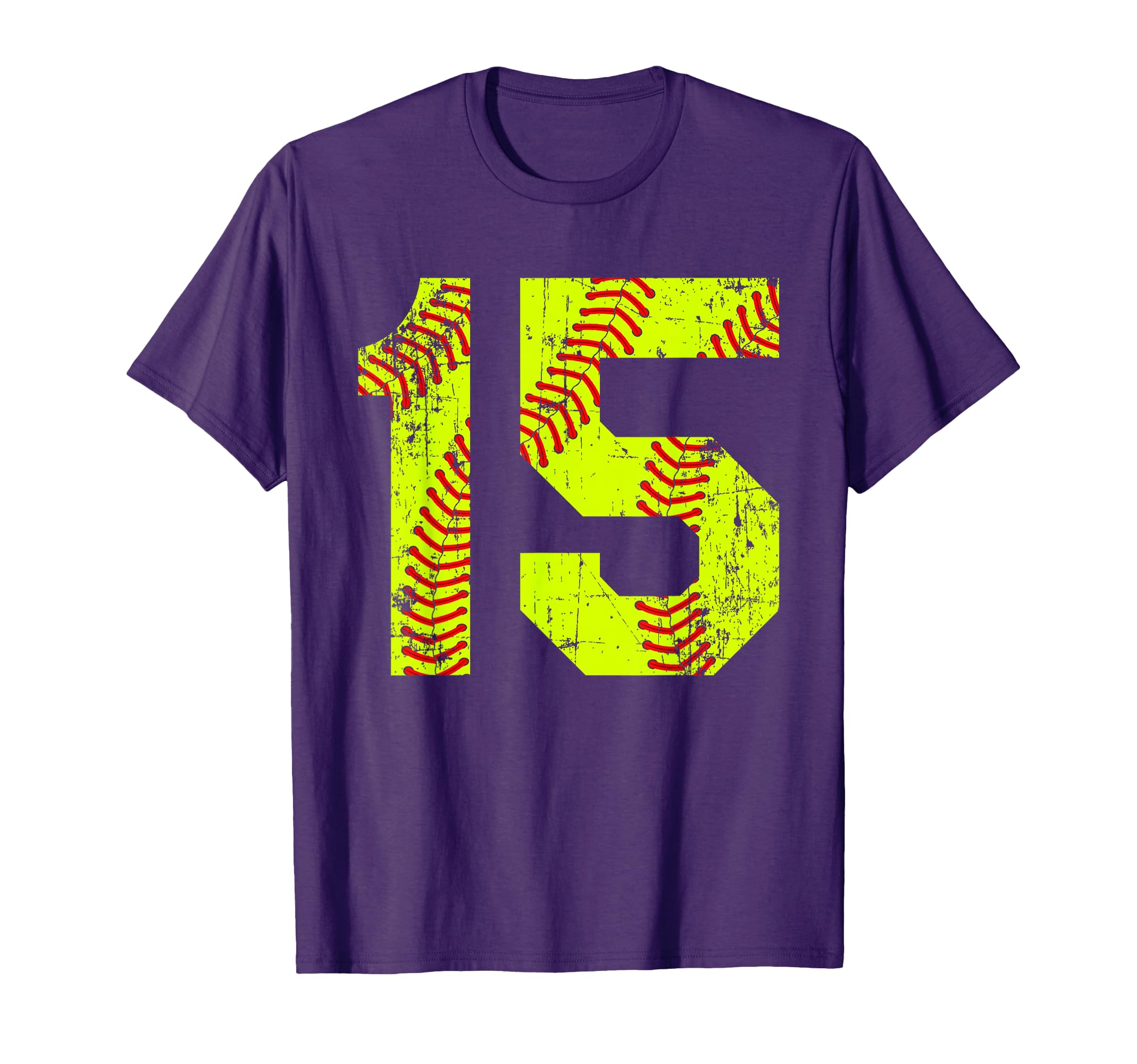 Softball 15 Jersey Number T-Shirt - Graphic Print for Adults - T-Shirt, Sweatshirt, Hoodie