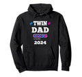 2024 Twin Dad Loading Pregnancy Hoodie - Novelty Apparel for Adults - T-Shirt, Sweatshirt, Hoodie