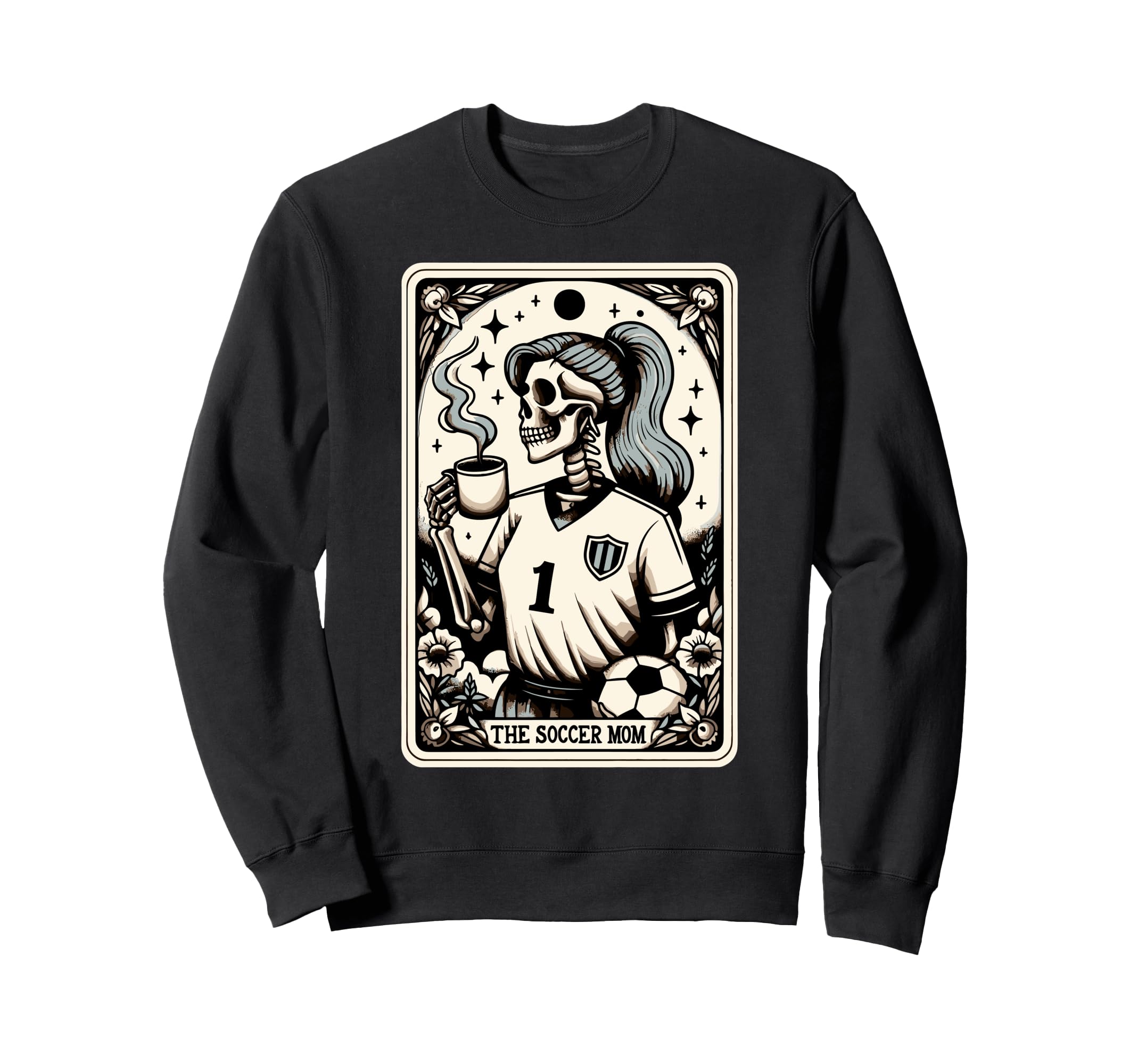 Soccer Mom Soccer Mum Tarot Card Sweatshirt - Graphic Print for Adults - T-Shirt, Sweatshirt, Hoodie