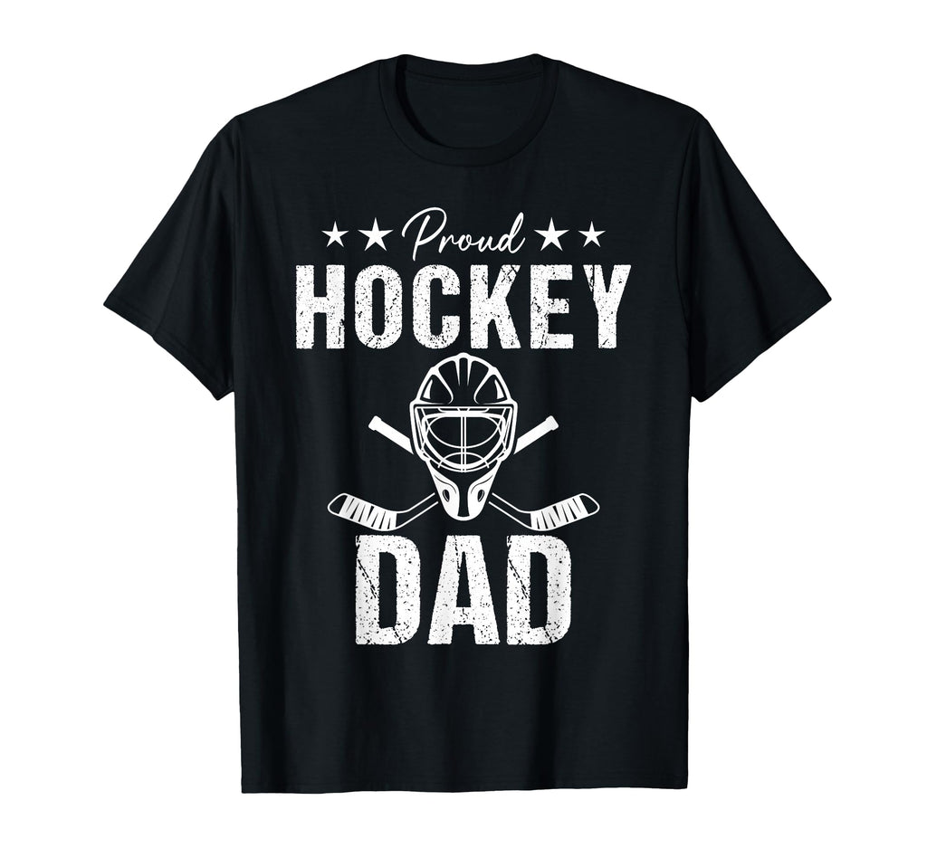 Proud Hockey Dad Game Day Sports T-Shirt - Minimalist Print Men Women - T-Shirt, Sweatshirt, Hoodie