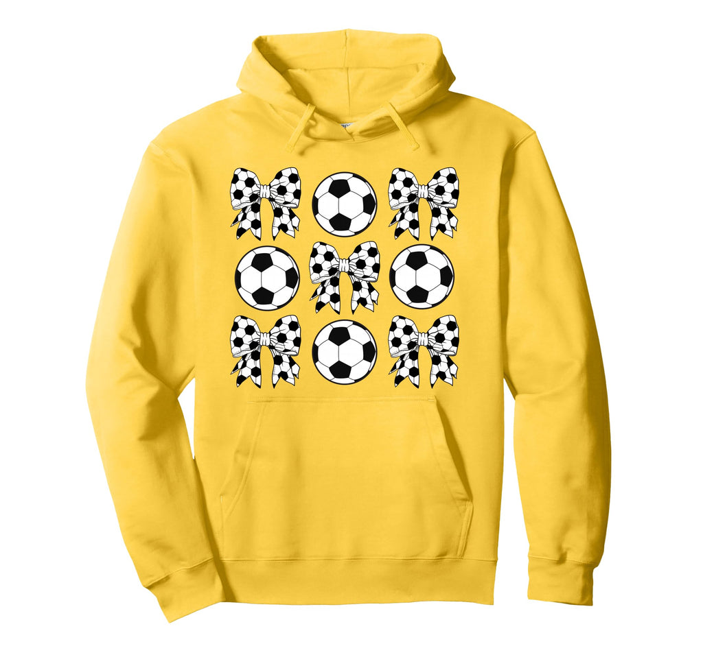 Soccer Coquette Bow Funny Soccer Ball Hoodie - Unique Graphic for Adults - T-Shirt, Sweatshirt, Hoodie