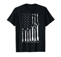Mechanic Flag American Patriotic Flag T-Shirt - Minimalist Print Men Women - T-Shirt, Sweatshirt, Hoodie