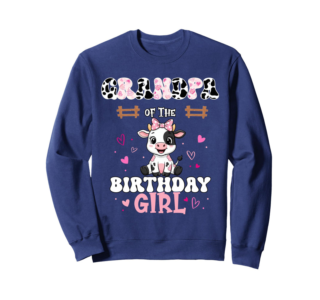 Grandpa Birthday Farm Cow 1St Birthday Sweatshirt - Graphic Print Men Women - T-Shirt, Sweatshirt, Hoodie