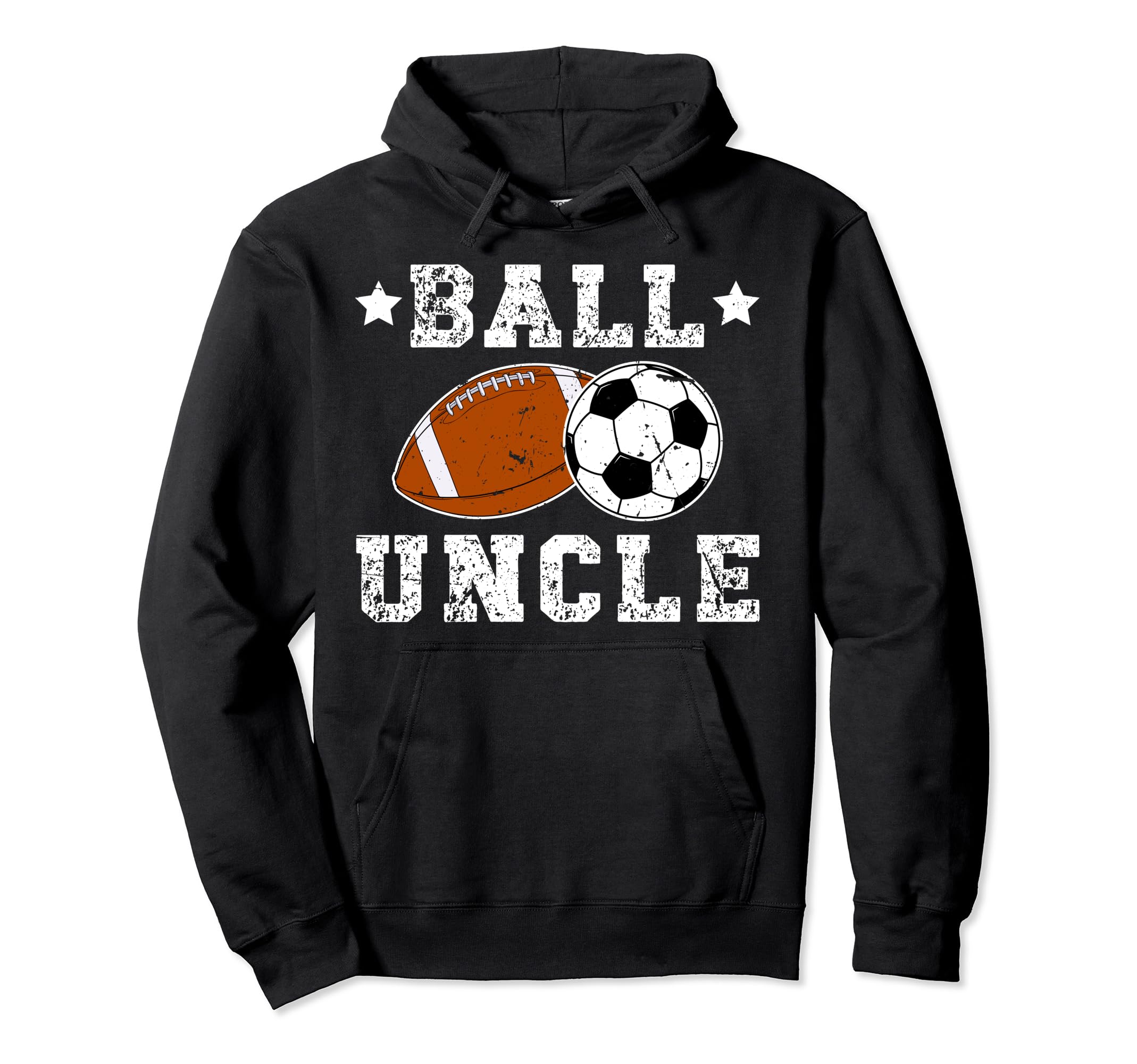 Ball Uncle Proud Soccer Football Uncle Hoodie - Minimalist Print for Adults - T-Shirt, Sweatshirt, Hoodie