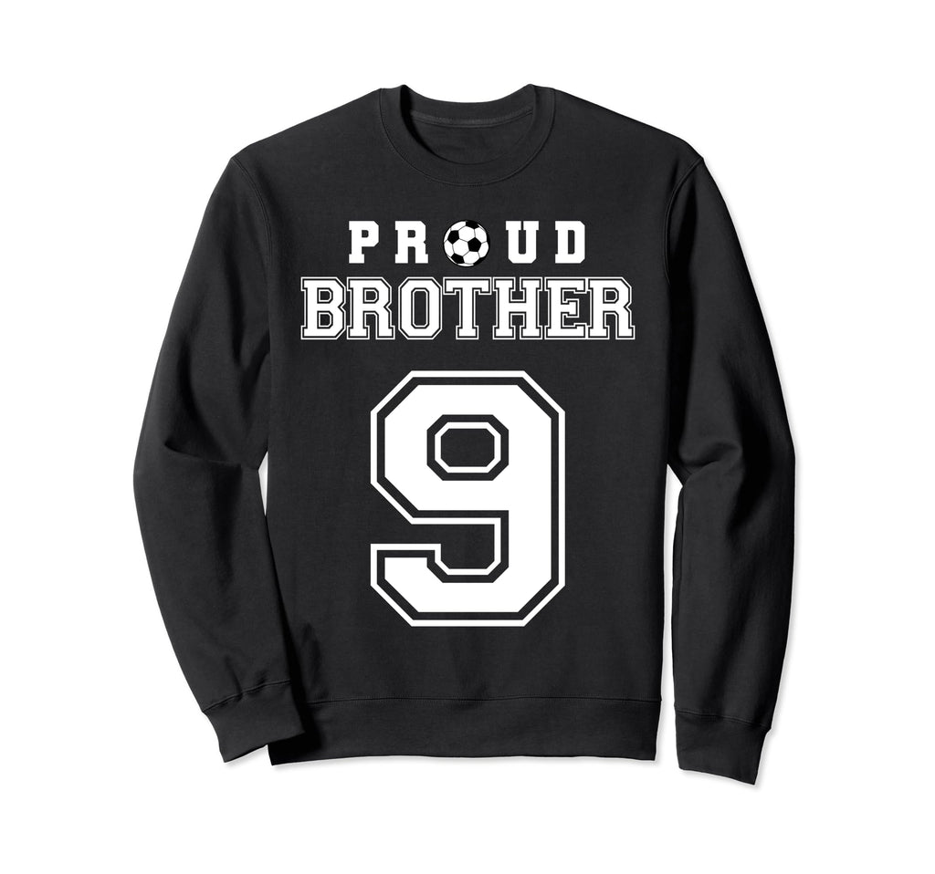 Number 9 Custom Proud Soccer Futbol Sweatshirt - Aesthetic Graphic Unisex - T-Shirt, Sweatshirt, Hoodie