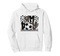 Checkered Soccer Game Day Leopard Soccer Mom Hoodie - Trendy Graphic Unisex - T-Shirt, Sweatshirt, Hoodie