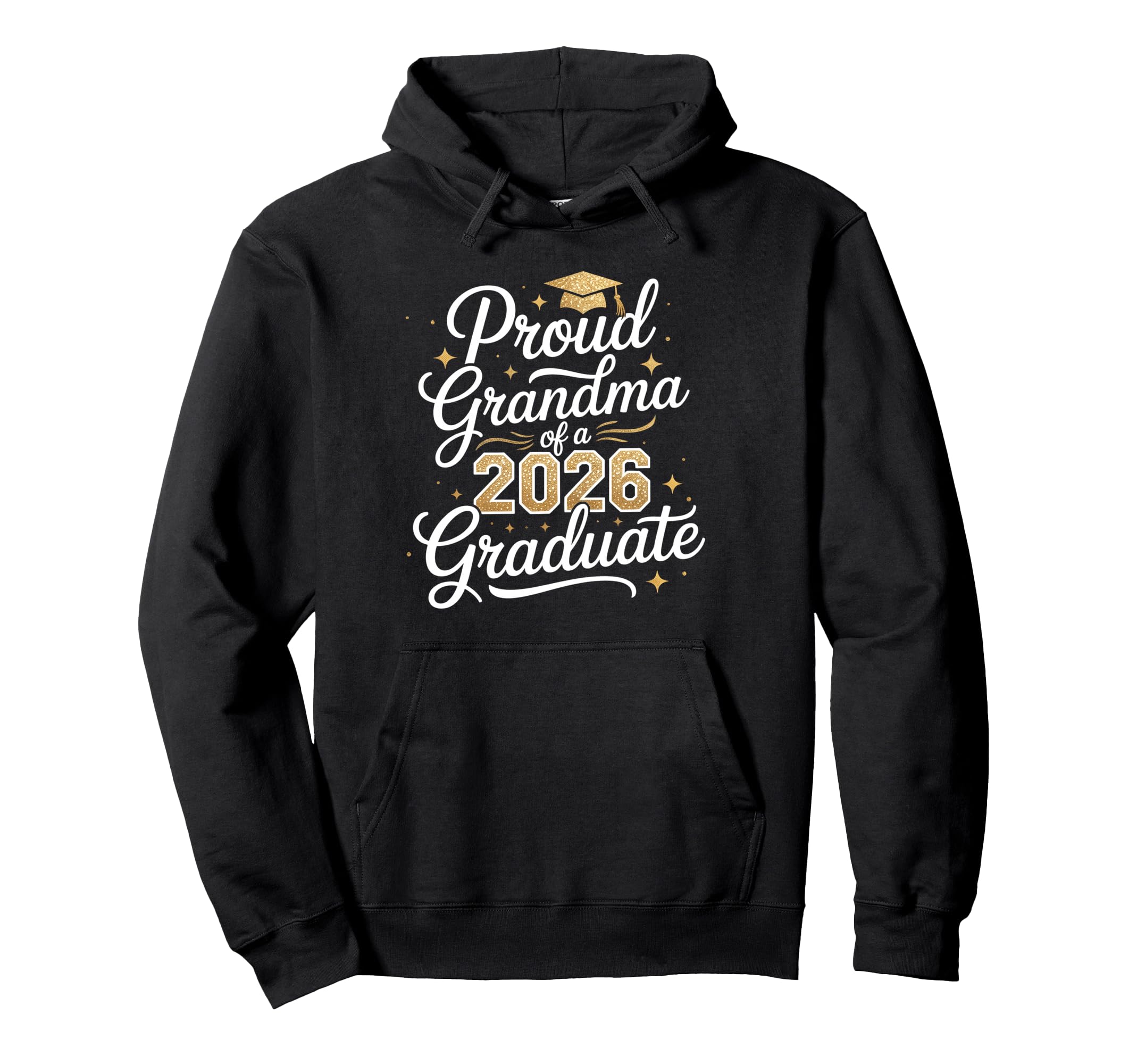 Proud Grandma Class 2026 Graduate Hoodie - Custom Art Print for Adults - T-Shirt, Sweatshirt, Hoodie