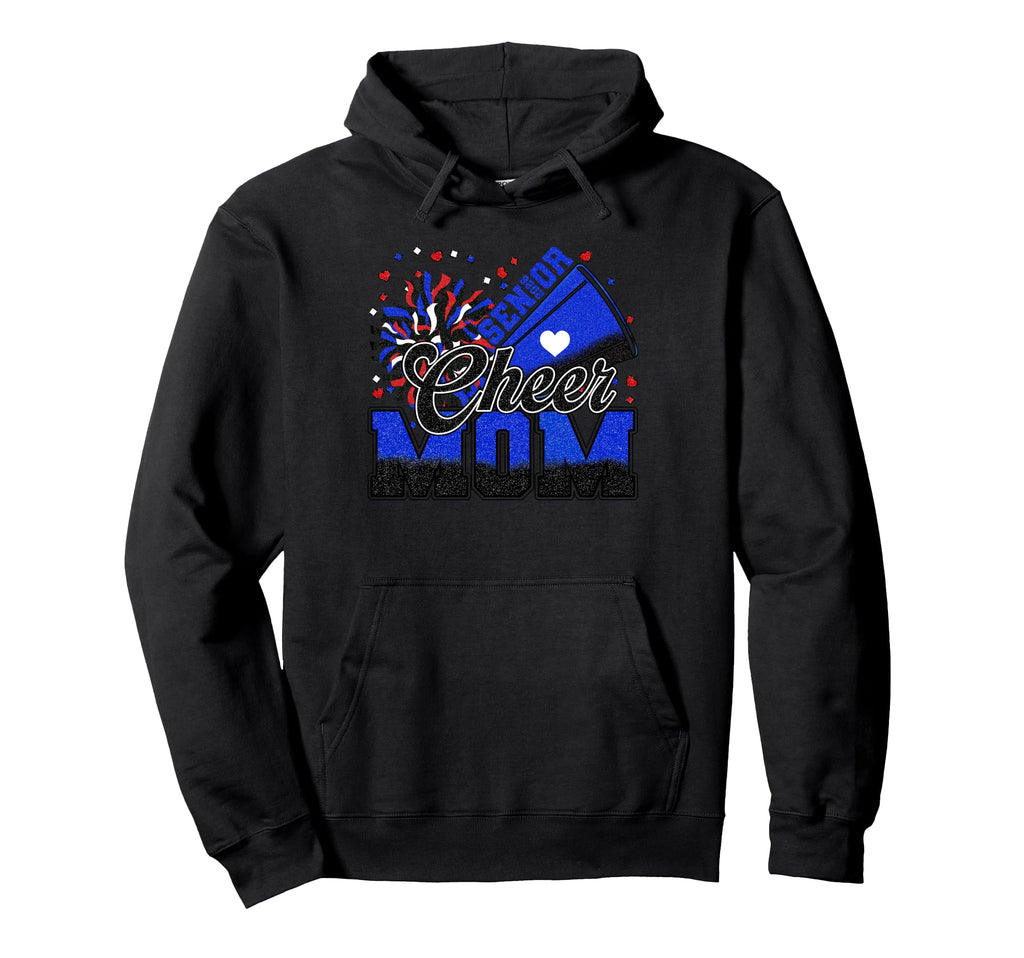 Senior Cheer Mom 2026 Blue Cheer Dad Hoodie - Aesthetic Graphic Men Women - T-Shirt, Sweatshirt, Hoodie