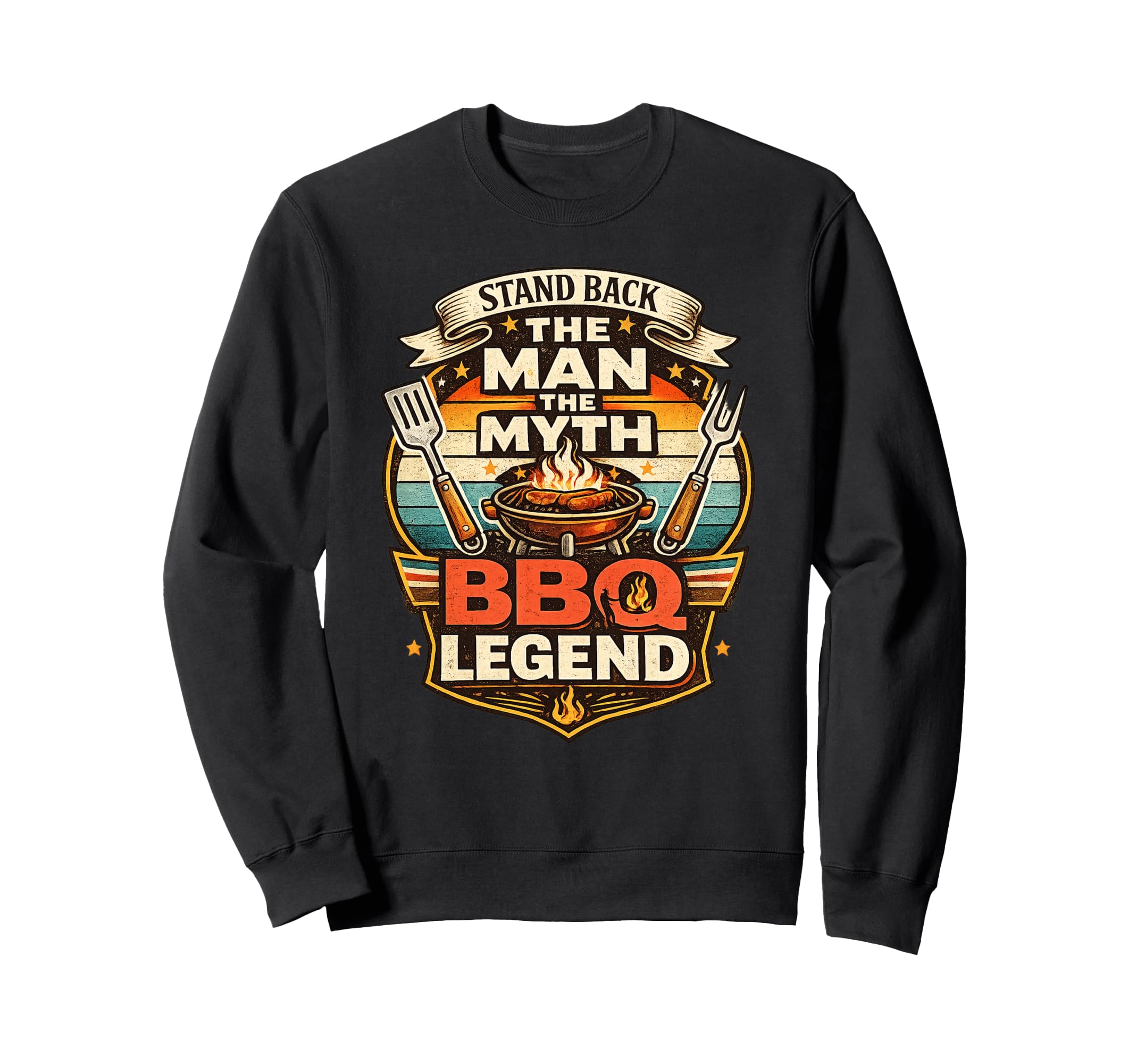 Funny Myth Bbq Legend Fathers Day Sweatshirt - Unique Graphic Unisex - T-Shirt, Sweatshirt, Hoodie