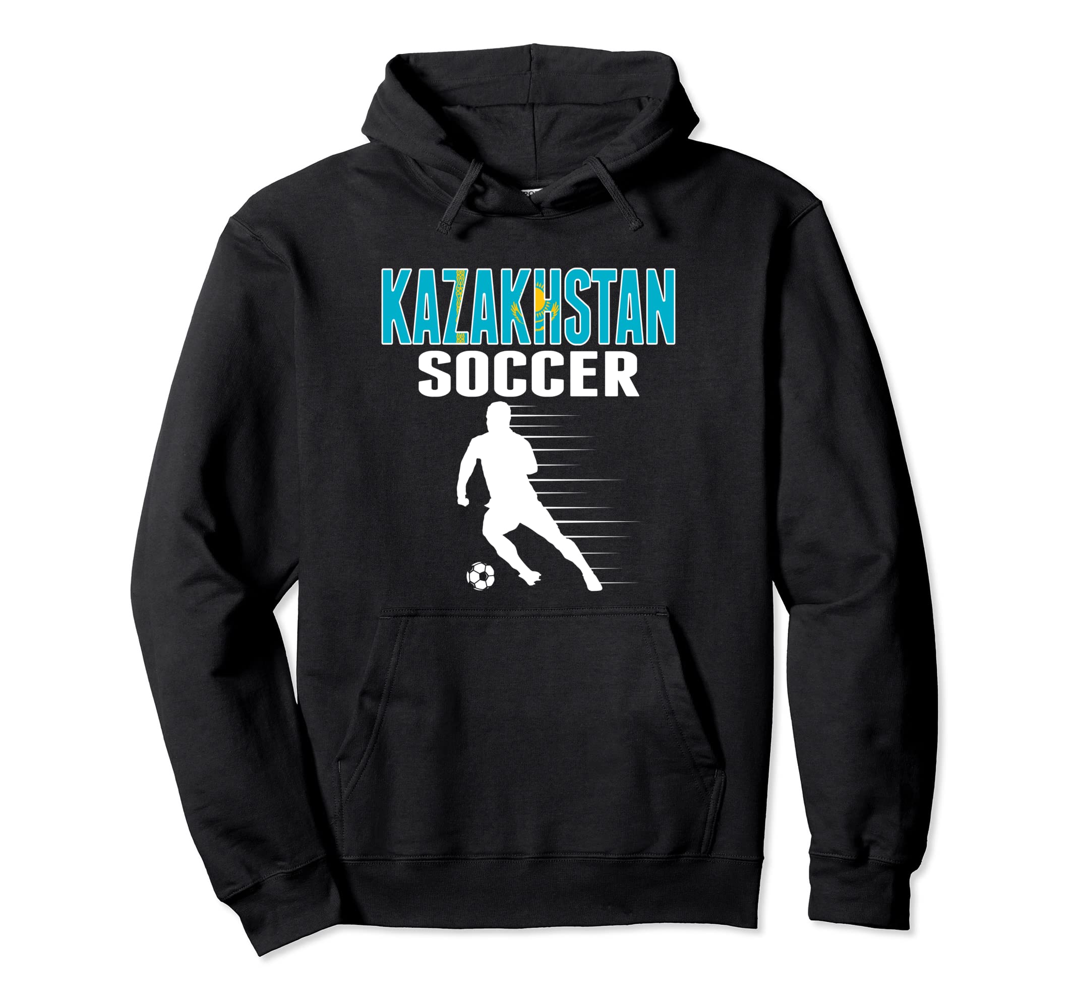Kazakhstan Soccer Fans Jersey Kazakhstani Hoodie - Graphic Print Unisex - T-Shirt, Sweatshirt, Hoodie