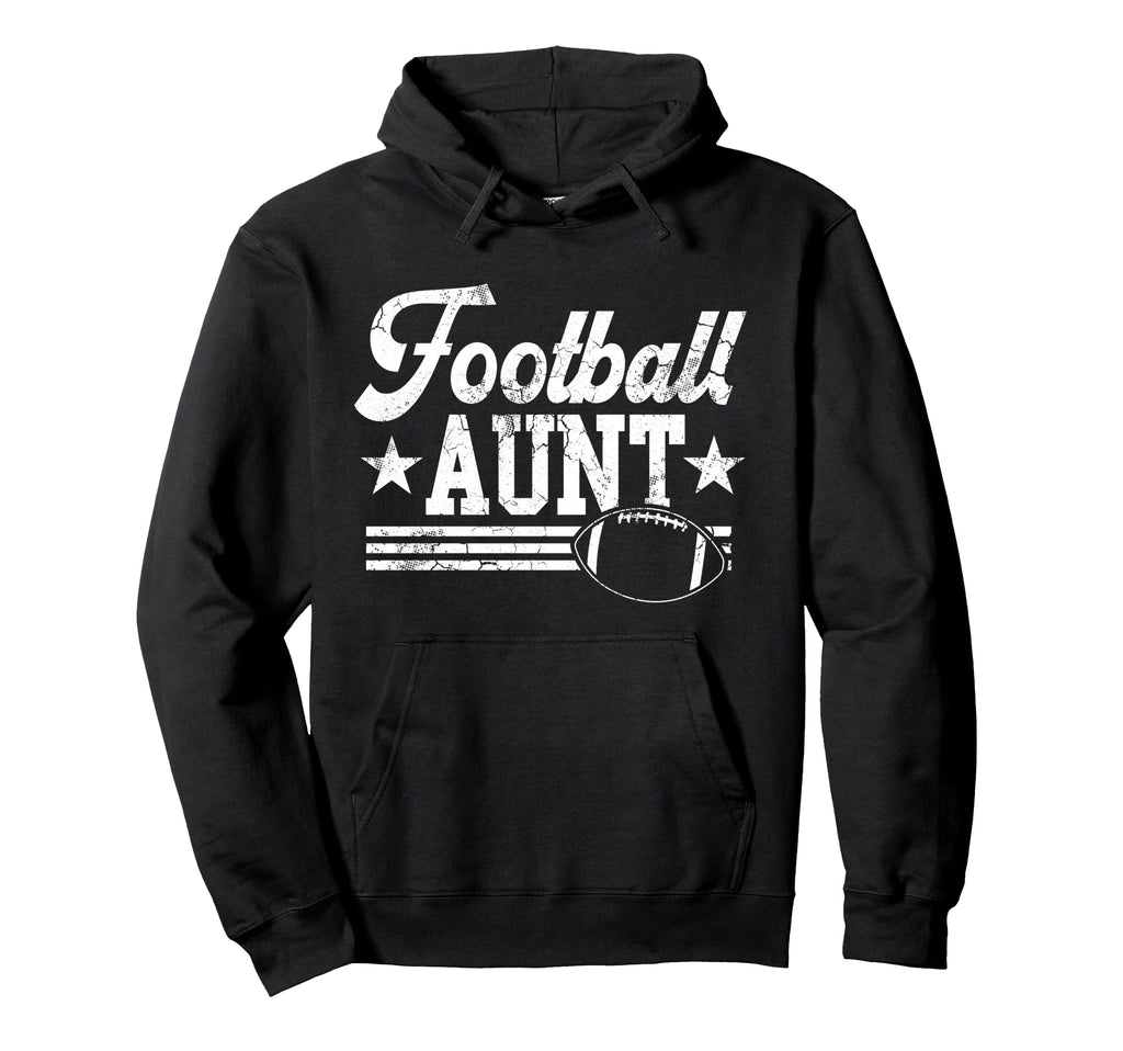 Football Aunt Auntie Sports Womens Hoodie - Unique Graphic Unisex - T-Shirt, Sweatshirt, Hoodie