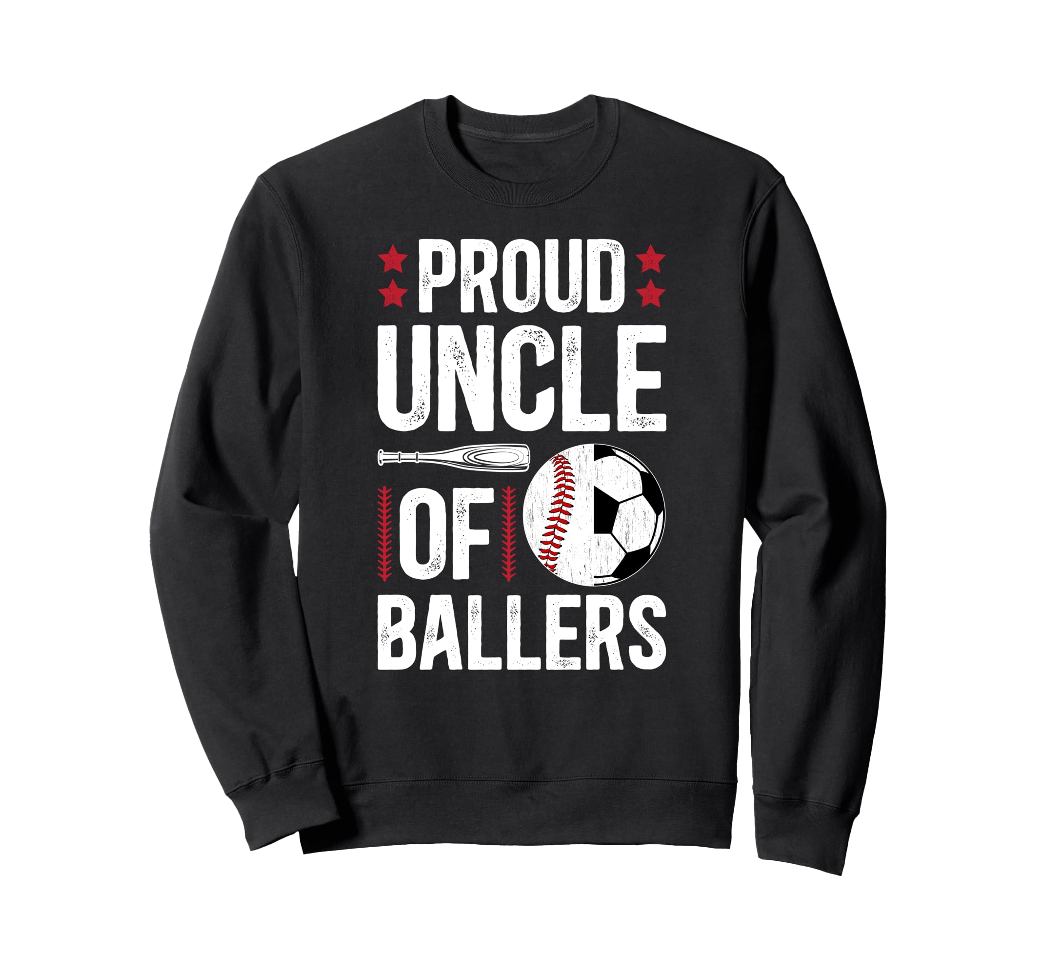 Proud Uncle Ballers Baseball Soccer Sweatshirt - Graphic Print for Adults - T-Shirt, Sweatshirt, Hoodie