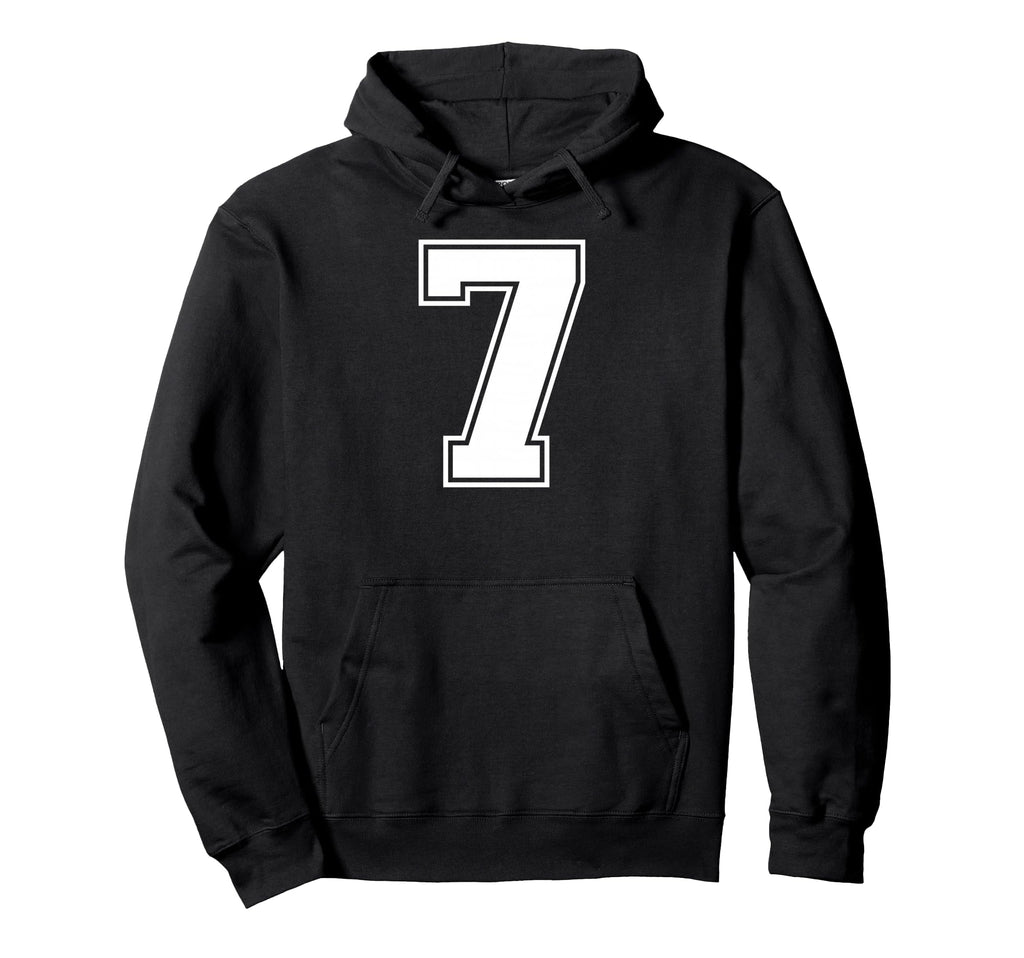 7 Number Seven Team Sports Varsity Matching Hoodie - Novelty Apparel Unisex - T-Shirt, Sweatshirt, Hoodie