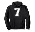 7 Number Seven Team Sports Varsity Matching Hoodie - Novelty Apparel Unisex - T-Shirt, Sweatshirt, Hoodie