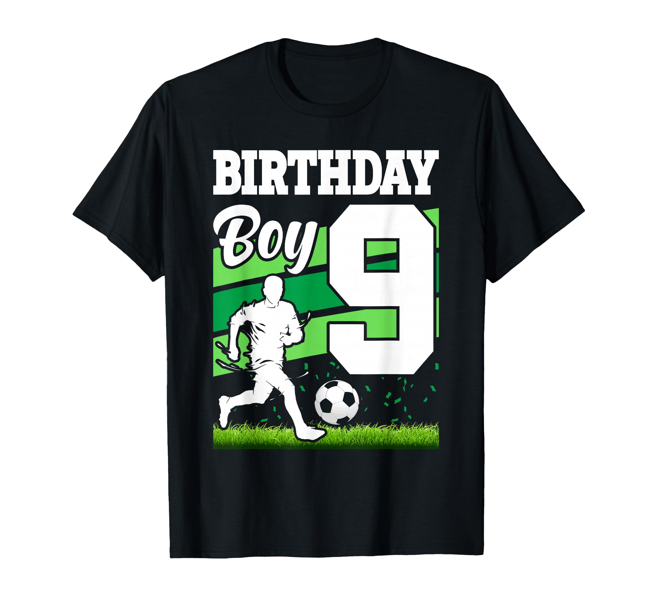 9 Year Old Soccer Birthday Party T-Shirt - Casual Everyday Wear Men Women - T-Shirt, Sweatshirt, Hoodie