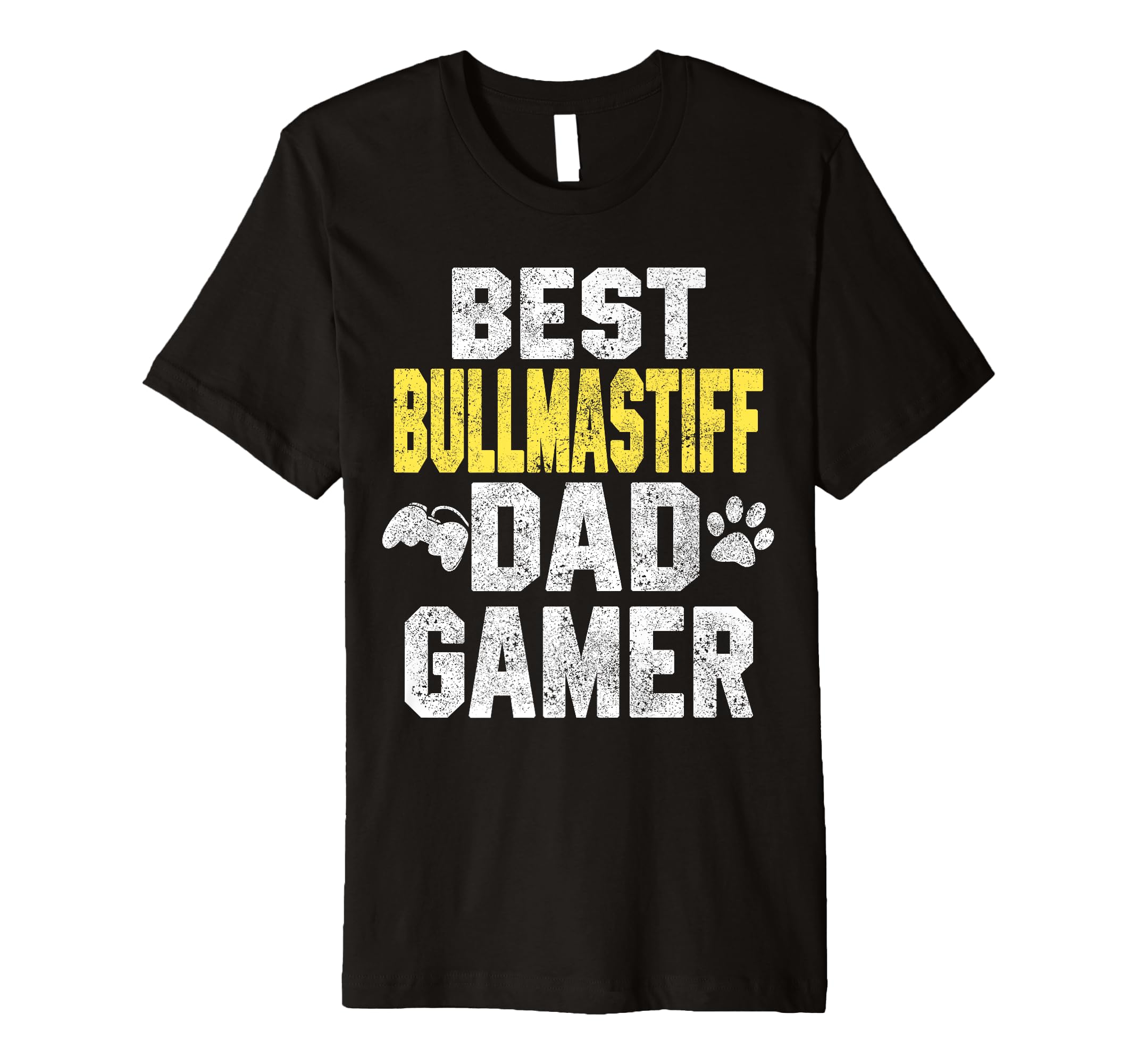 Best Bullmastiff Dad Gamer Funny Dog T-Shirt - Fun Novelty Design Unisex - T-Shirt, Sweatshirt, Hoodie