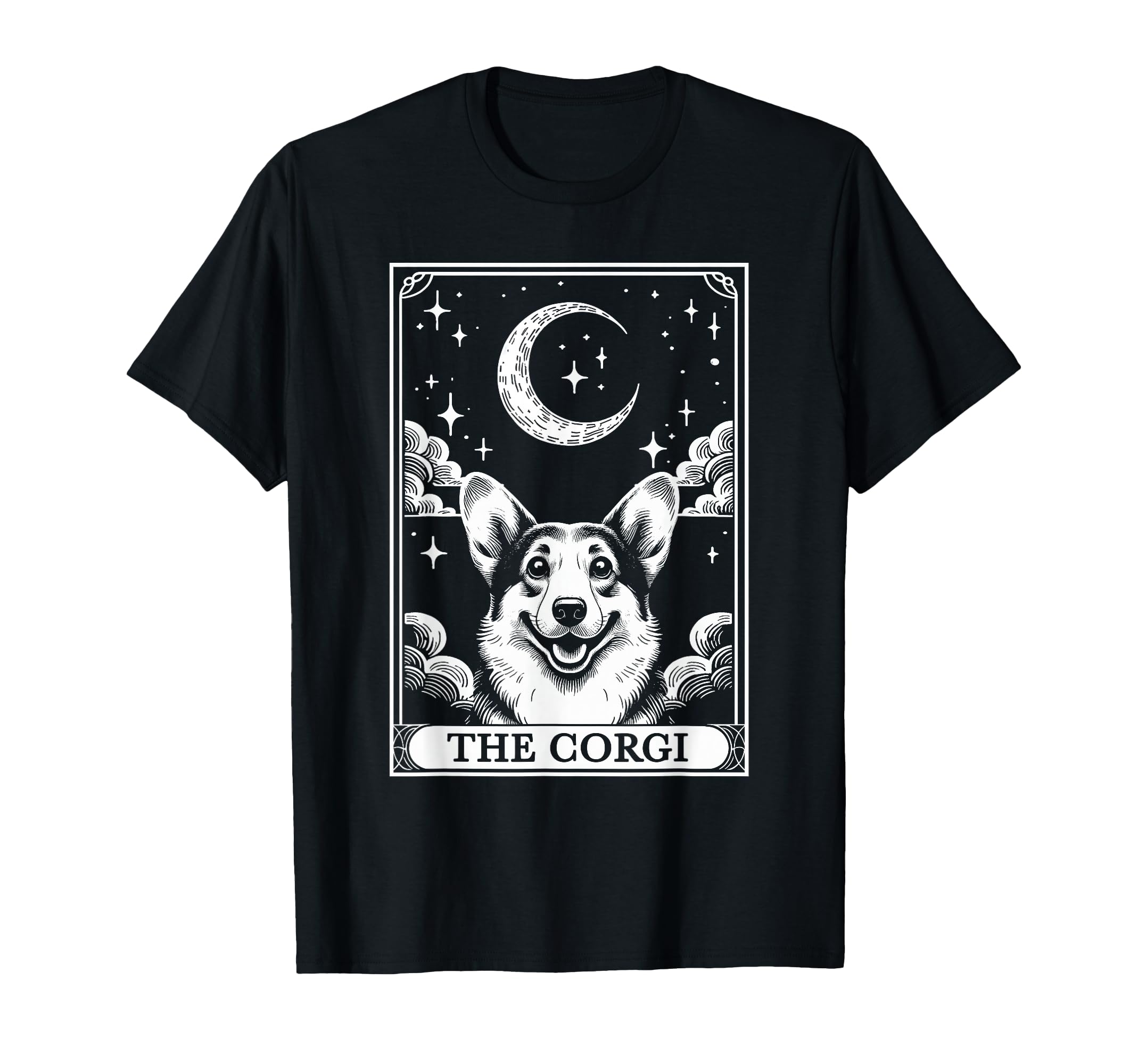 Tarot Card Crescent Moon Corgi Dog Mom T-Shirt - Minimalist Print Unisex - T-Shirt, Sweatshirt, Hoodie
