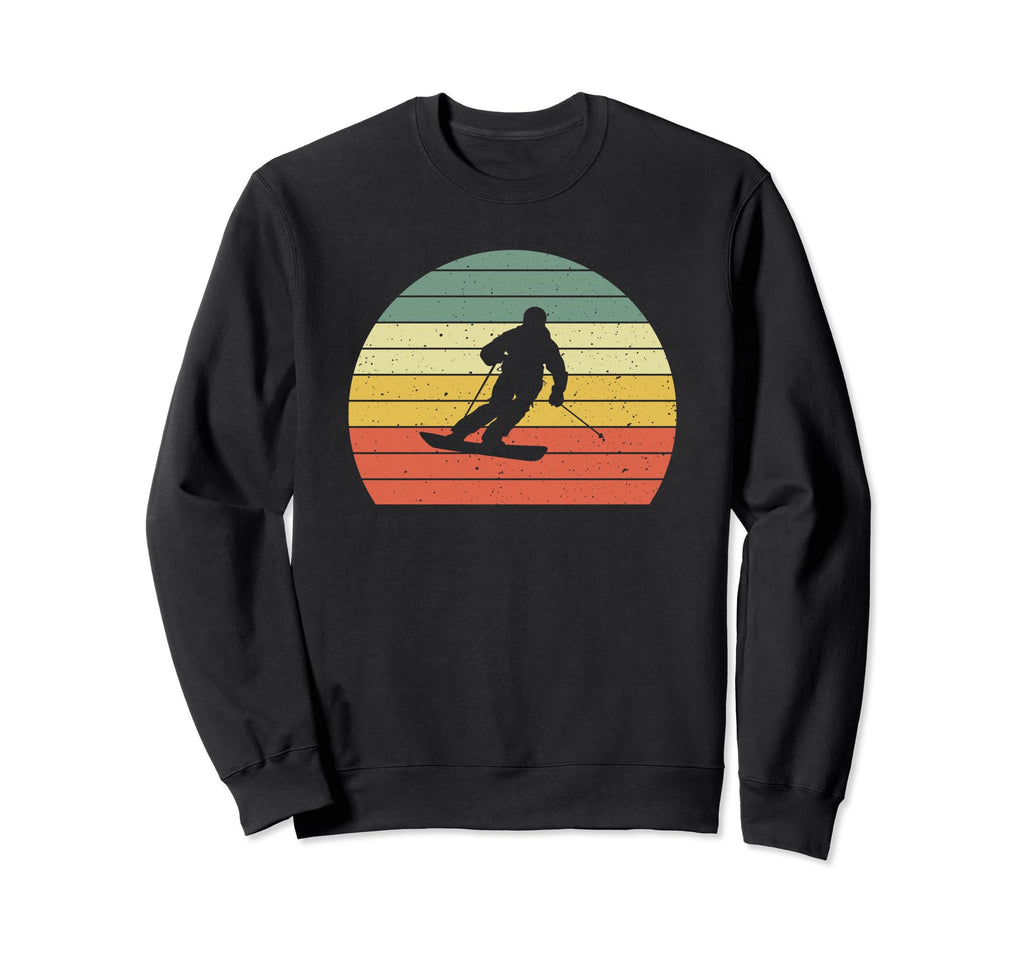 Ski Sunset Skier Skiing Dad Ski Lovers Sweatshirt - Graphic Print Men Women - T-Shirt, Sweatshirt, Hoodie