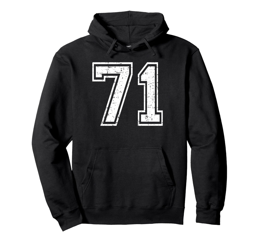 71 Number Seventy One Team Sports Grunge Hoodie - Streetwear Style Unisex - T-Shirt, Sweatshirt, Hoodie