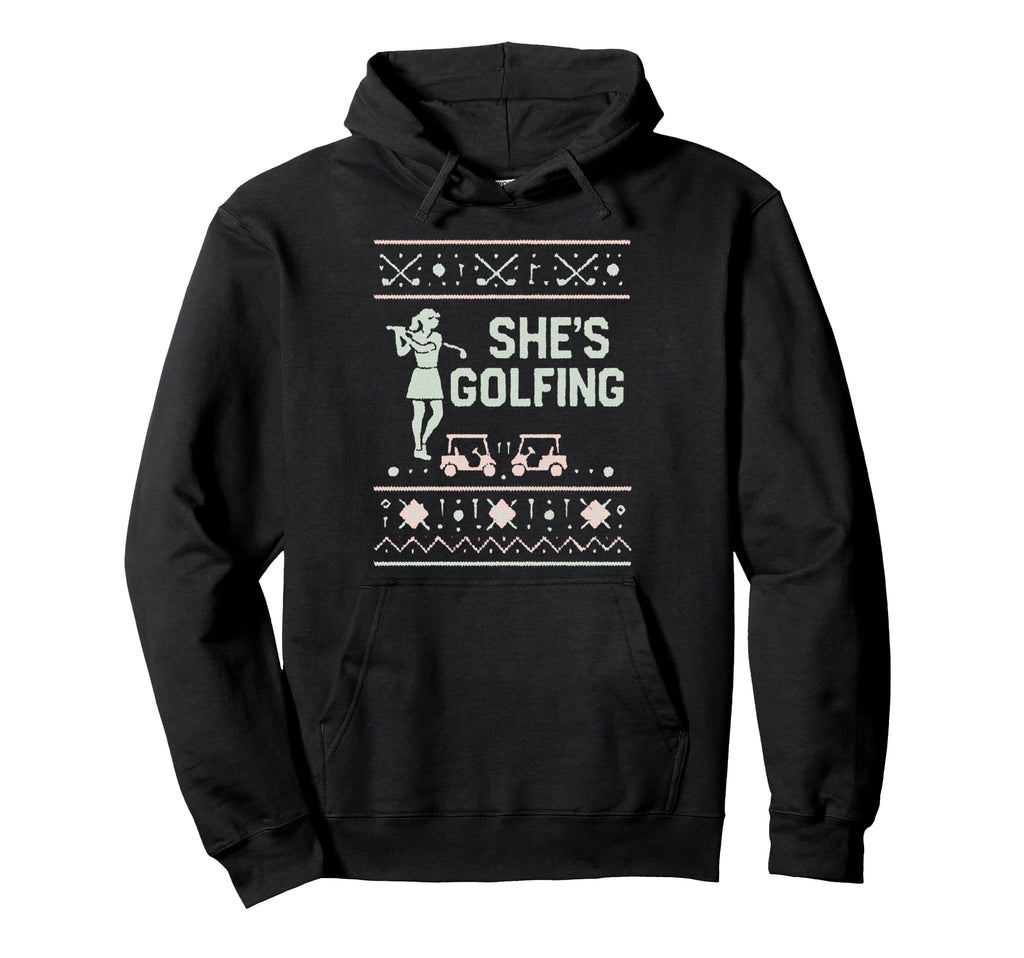Shes Golfing Golfing Husband Golf Dad Hoodie - Custom Art Print Unisex - T-Shirt, Sweatshirt, Hoodie