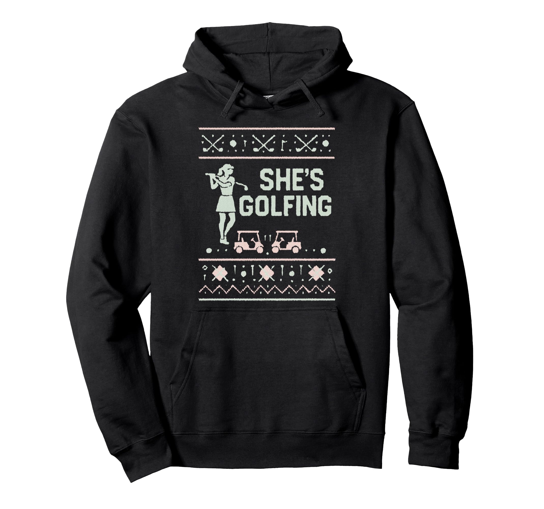 Shes Golfing Golfing Husband Golf Dad Hoodie - Custom Art Print Unisex - T-Shirt, Sweatshirt, Hoodie