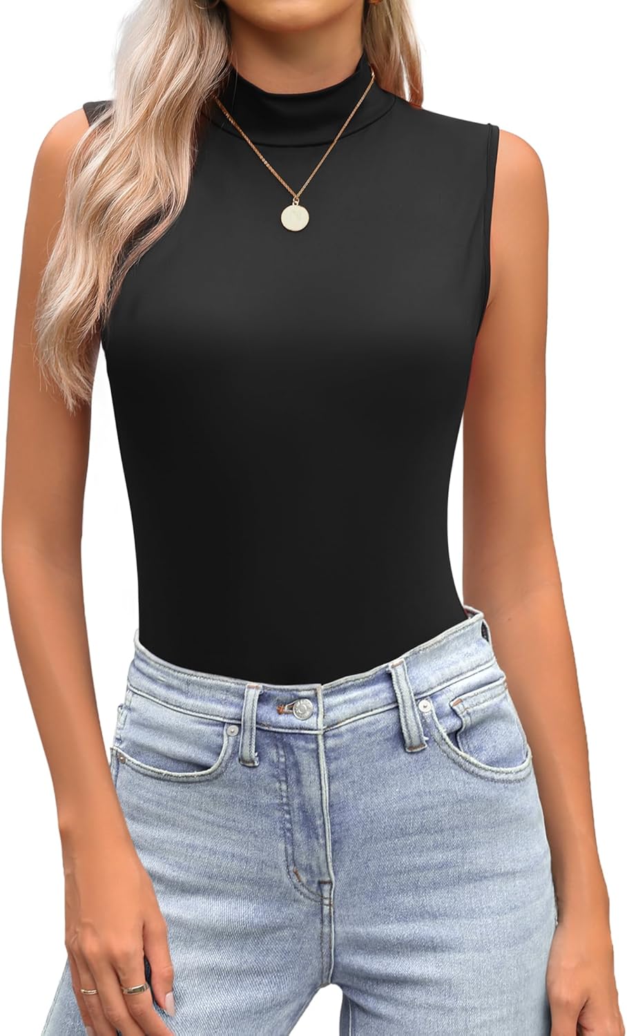 Womens Mock Turtleneck Tank Tops 2026 Slim Fitted - Adult & Kids T-Shirts, Sweatshirts & Hoodies apparel design preview 1