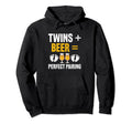 Funny Dad Twins Beer Drinking Twin Hoodie - Minimalist Print for Adults - T-Shirt, Sweatshirt, Hoodie