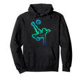 Colorful Soccer Bicycle Kick Splash Hoodie - Aesthetic Graphic for Adults - T-Shirt, Sweatshirt, Hoodie