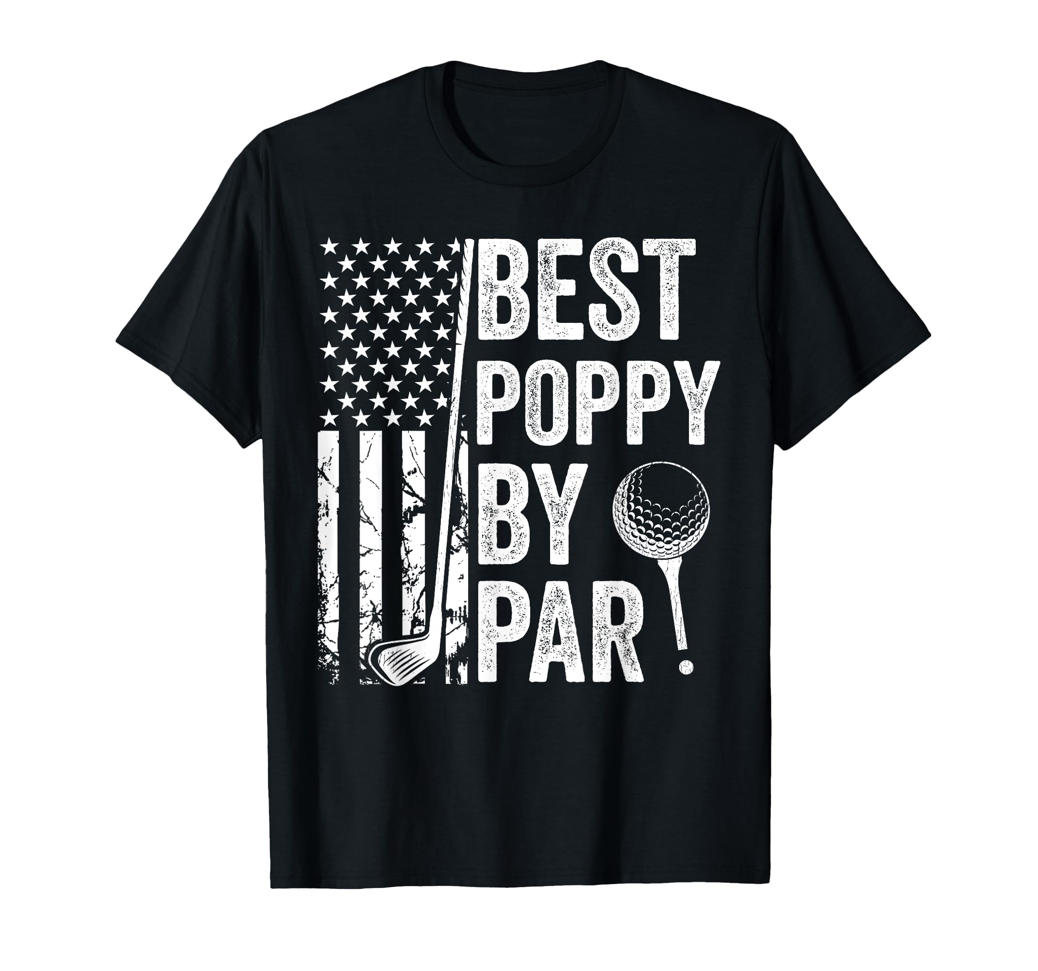 Best Poppy Par Usa Flag Golf Fathers T-Shirt - Minimalist Print for Adults - T-Shirt, Sweatshirt, Hoodie