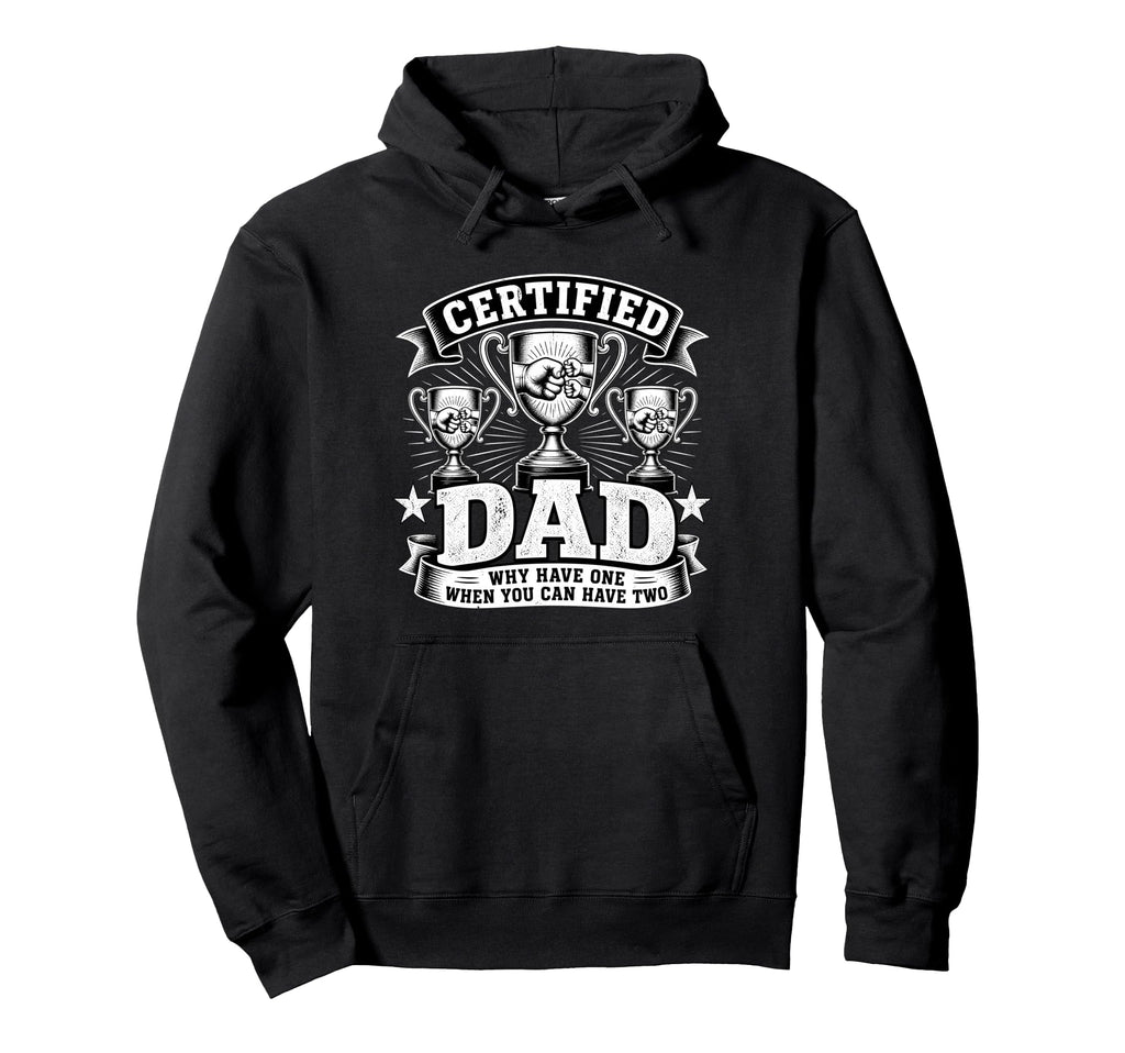 Dad Two Trophy Hands Fun Family Twins Hoodie - Streetwear Style Unisex - T-Shirt, Sweatshirt, Hoodie