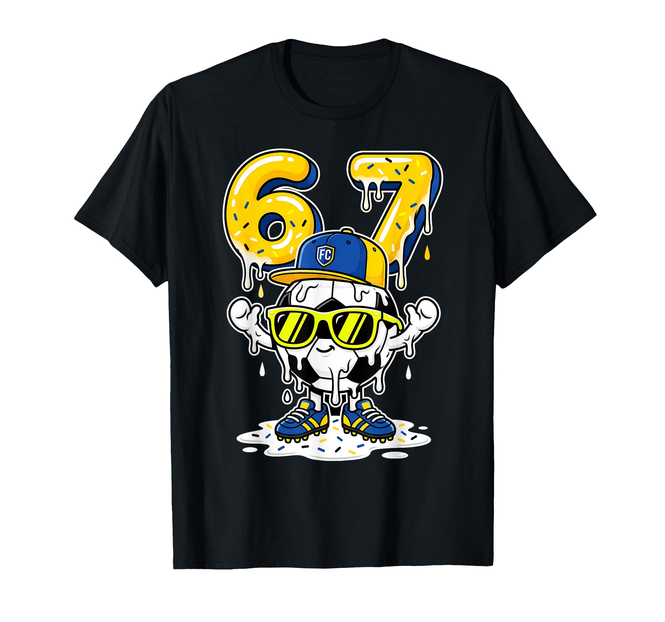 Six Seven 67 Soccer Ice Drip T-Shirt - Novelty Apparel Unisex - T-Shirt, Sweatshirt, Hoodie