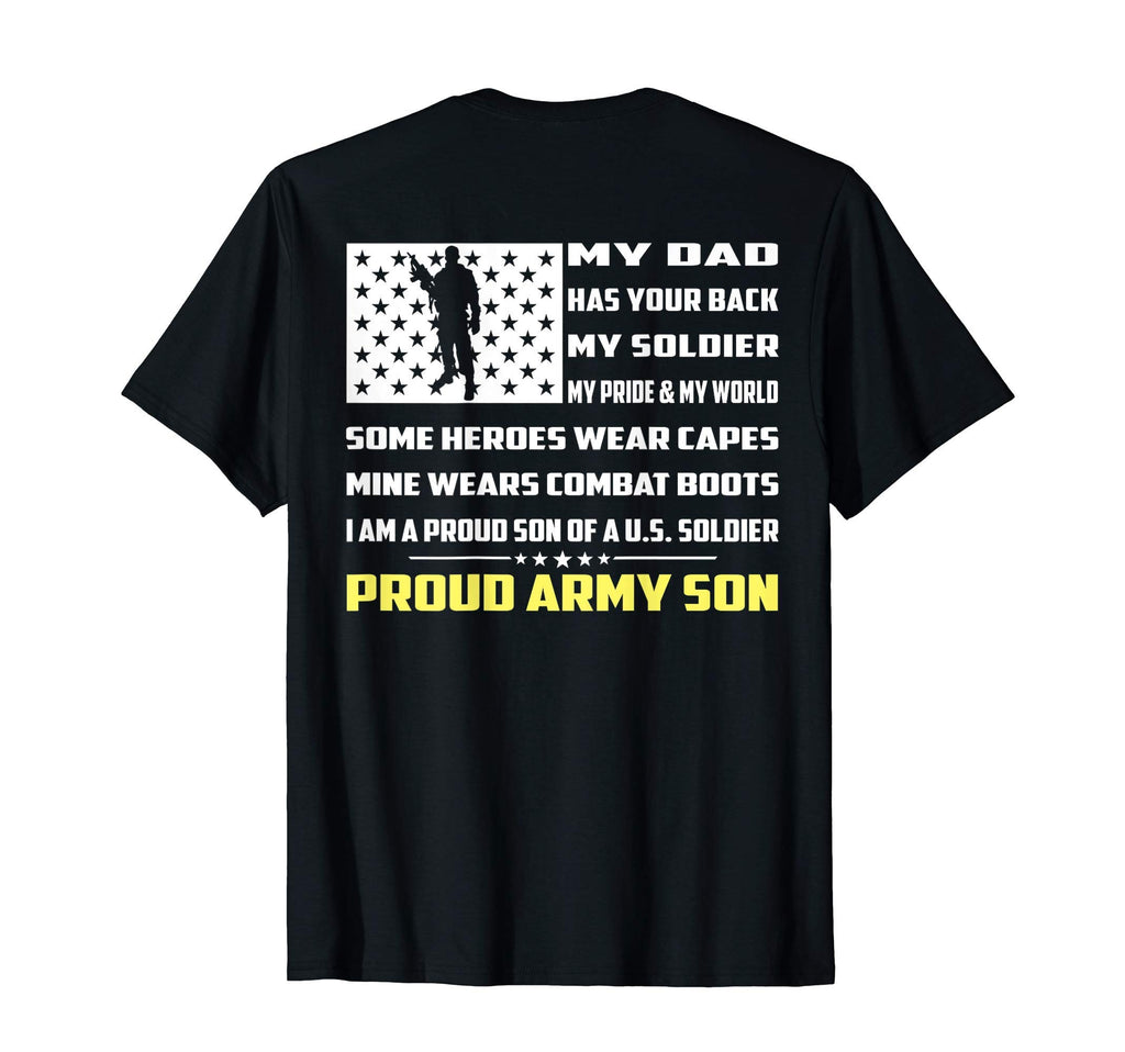 My Dad Has Your Back My Soldier My T-Shirt - Aesthetic Graphic Unisex - T-Shirt, Sweatshirt, Hoodie