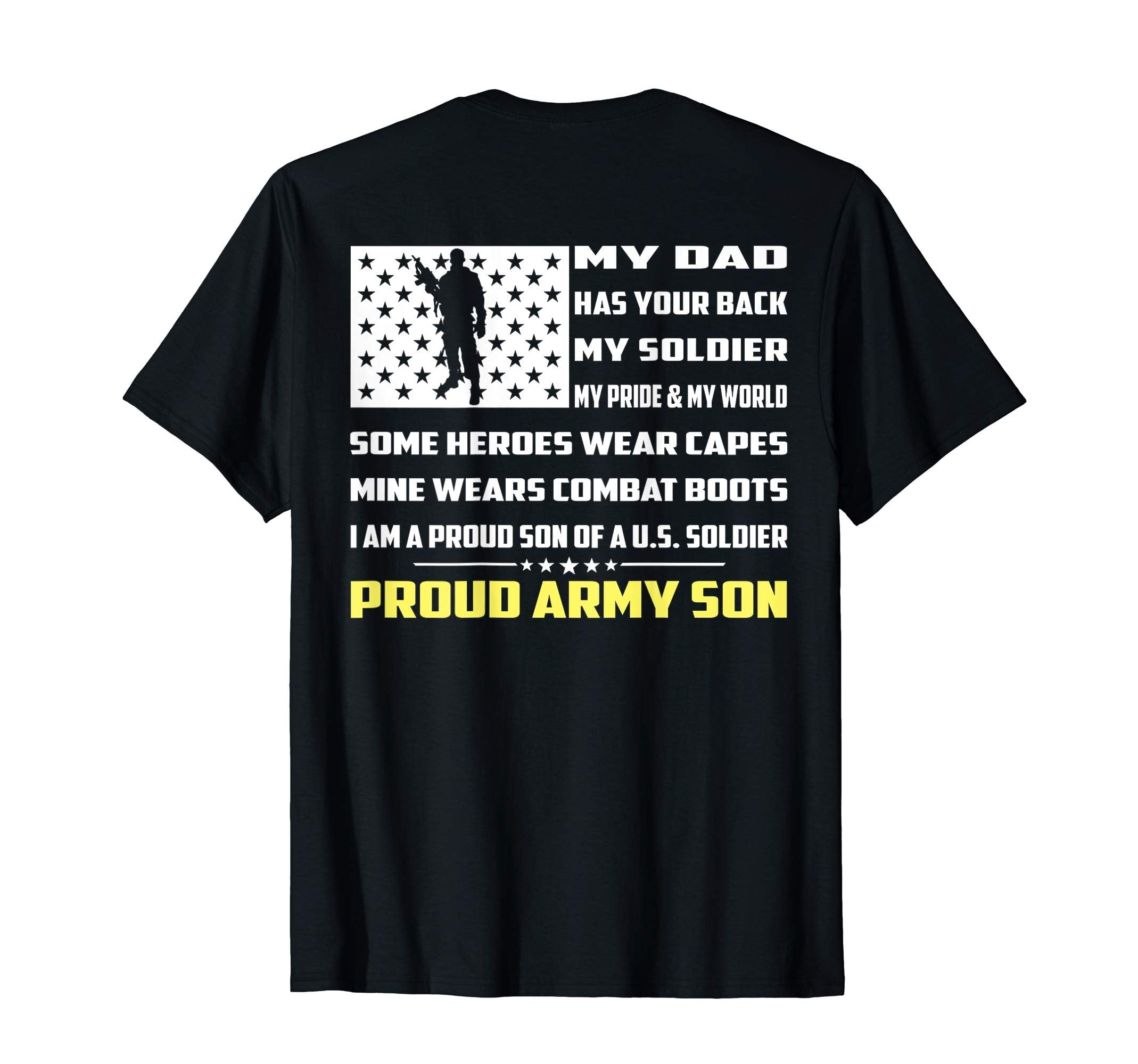 My Dad Has Your Back My Soldier My T-Shirt - Aesthetic Graphic Unisex - T-Shirt, Sweatshirt, Hoodie
