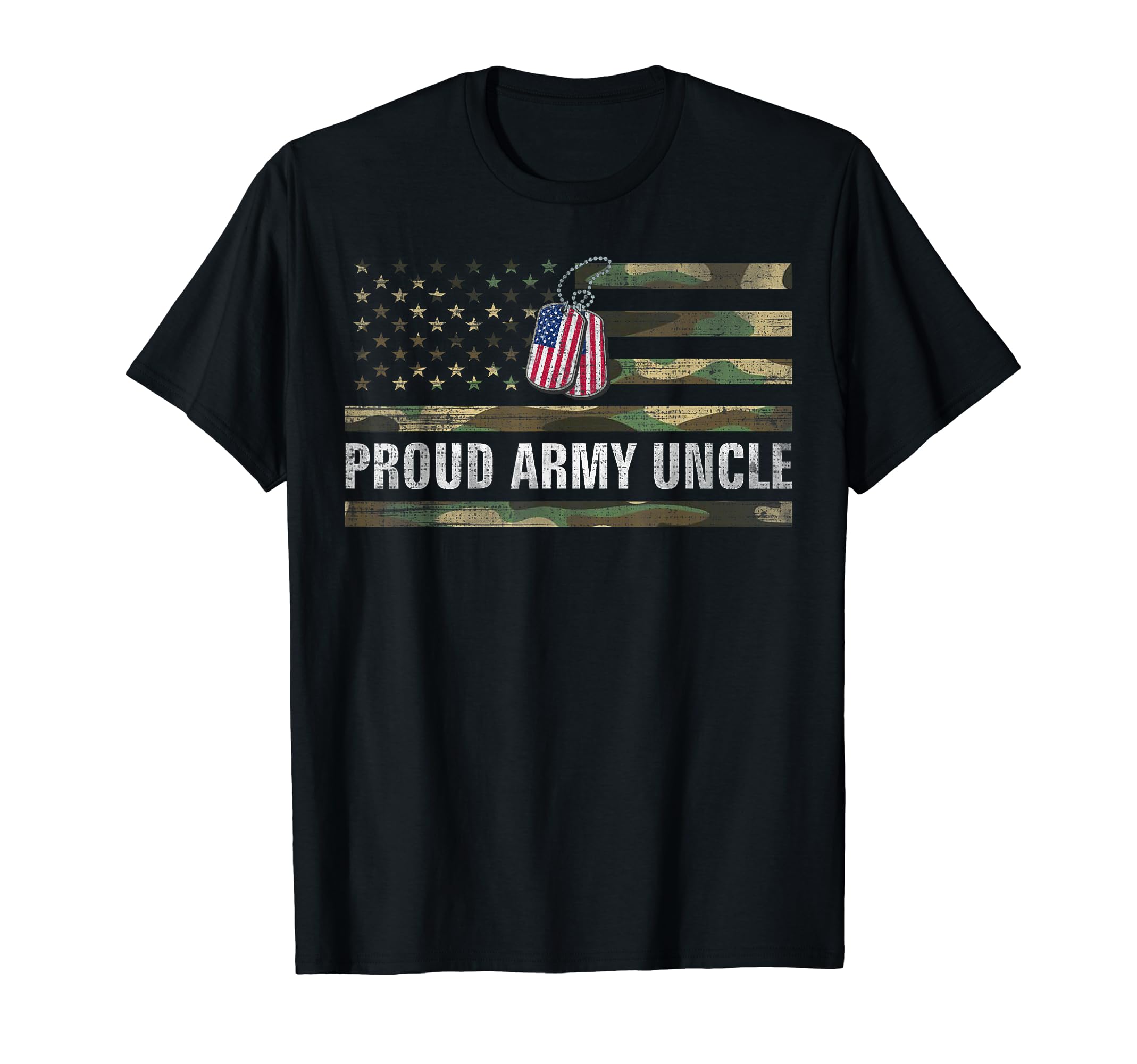 American Flag Proud Army Uncle T-Shirt - Custom Art Print Men Women - T-Shirt, Sweatshirt, Hoodie