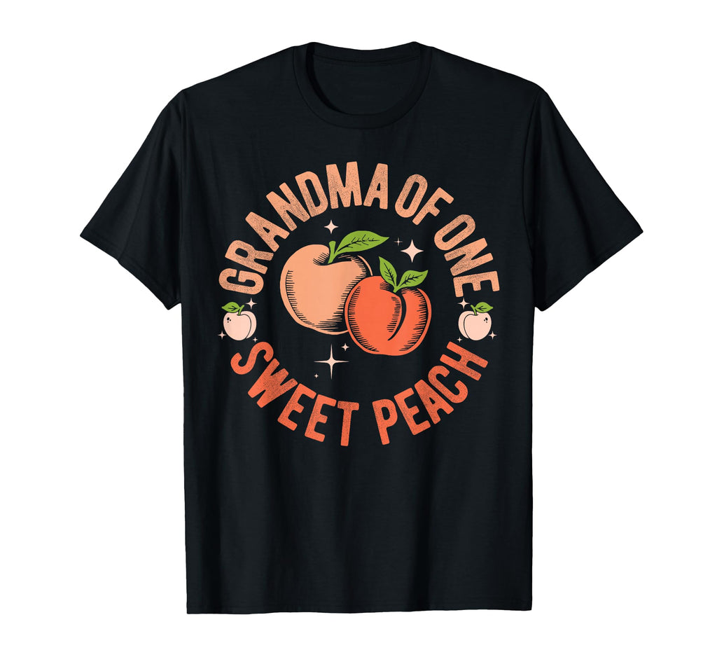 Grandma First Birthday One Sweet Peach Bday T-Shirt - Graphic Print Unisex - T-Shirt, Sweatshirt, Hoodie