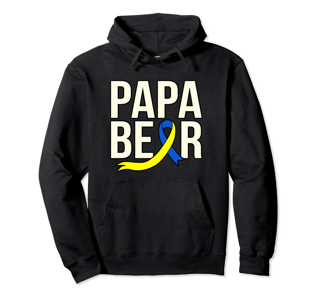 Papa Bear World Down Syndrome Day Hoodie - Custom Art Print for Adults - T-Shirt, Sweatshirt, Hoodie