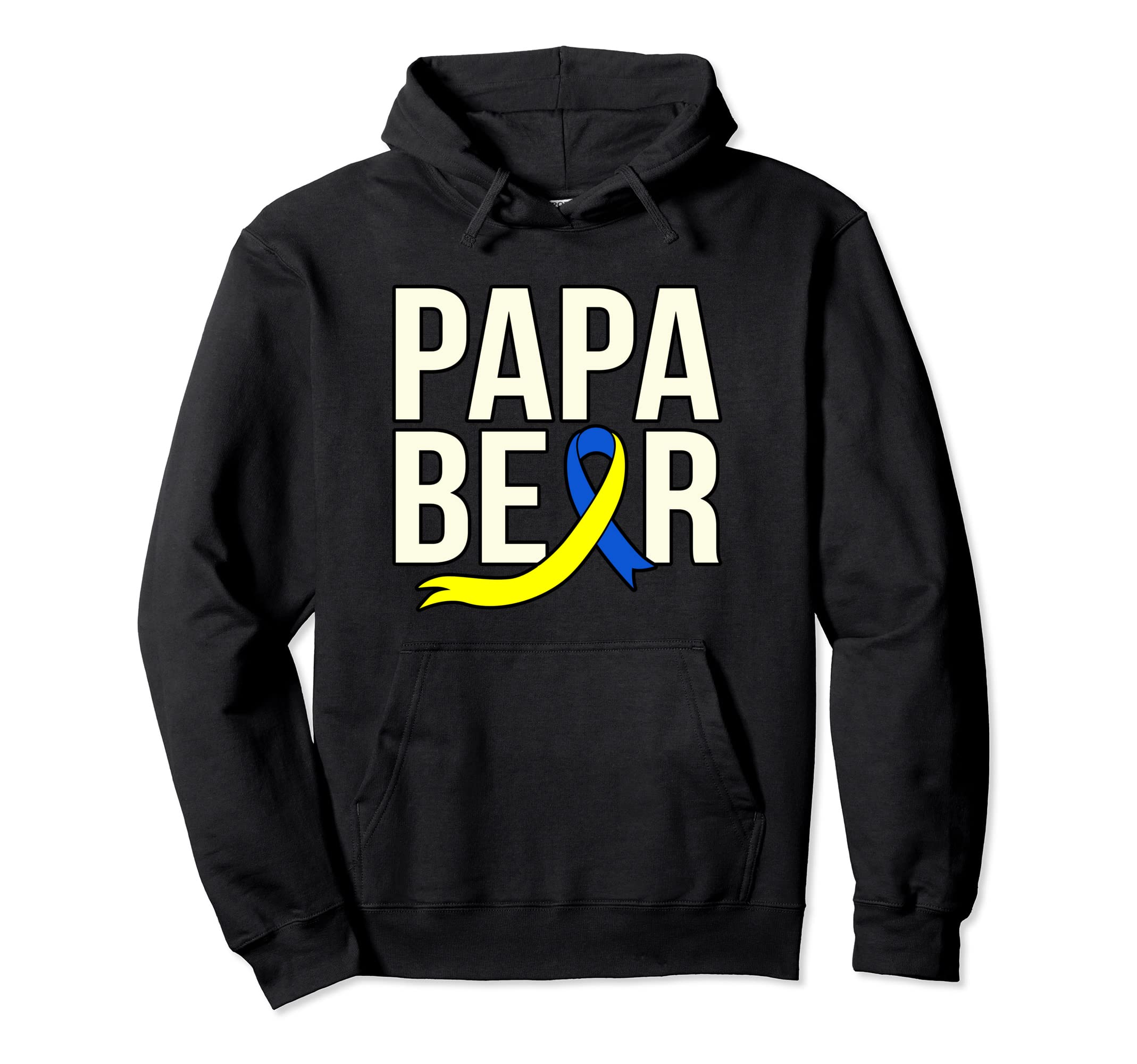 Papa Bear World Down Syndrome Day Hoodie - Custom Art Print for Adults - T-Shirt, Sweatshirt, Hoodie