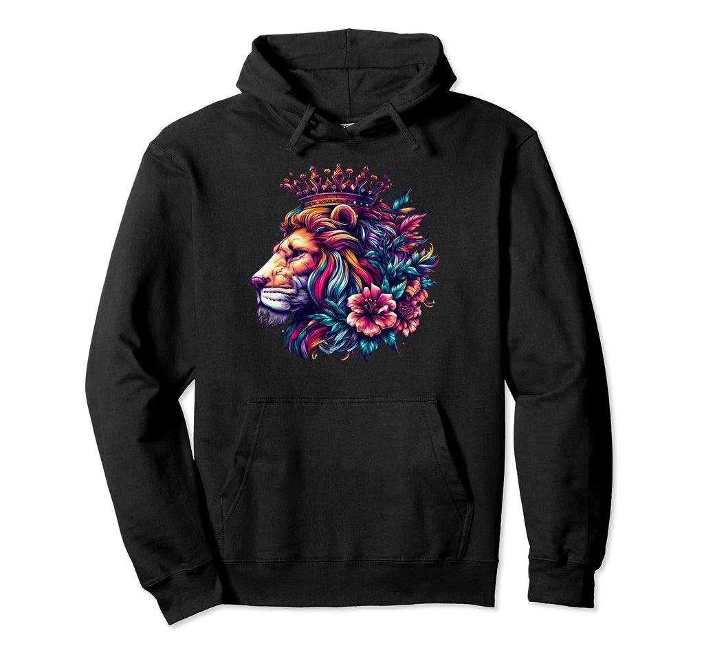 Floral Lion Lion Moms Dads Hoodie - Streetwear Style Unisex - T-Shirt, Sweatshirt, Hoodie