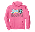 Tie Dye Soccer Teen Peace Love Play Hoodie - Novelty Apparel Unisex - T-Shirt, Sweatshirt, Hoodie