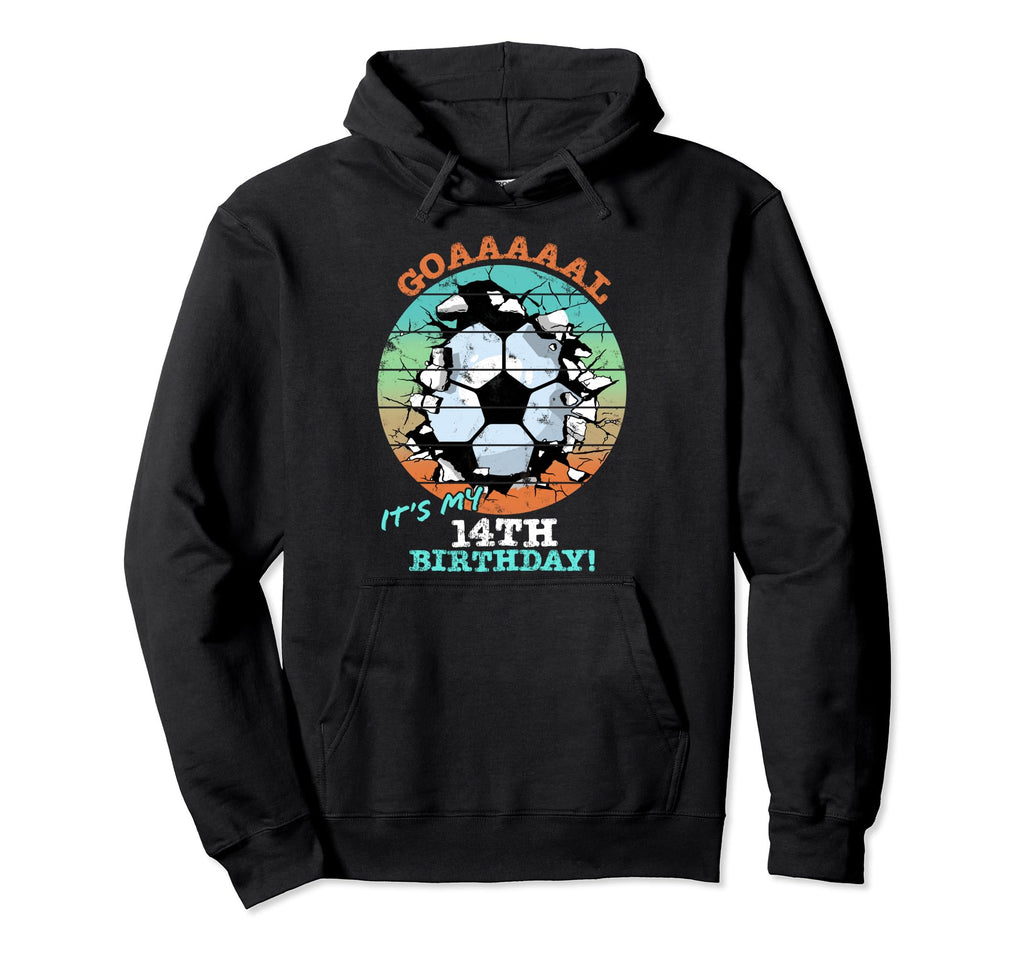 Soccer Birthday Party 14 Year Old Hoodie - Casual Everyday Wear Unisex - T-Shirt, Sweatshirt, Hoodie