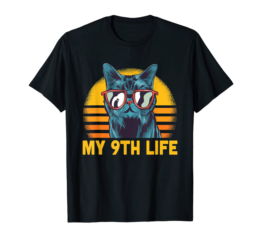 My 9Th Life Cat Lover Birthday Kitten T-Shirt - Minimalist Print Unisex - T-Shirt, Sweatshirt, Hoodie