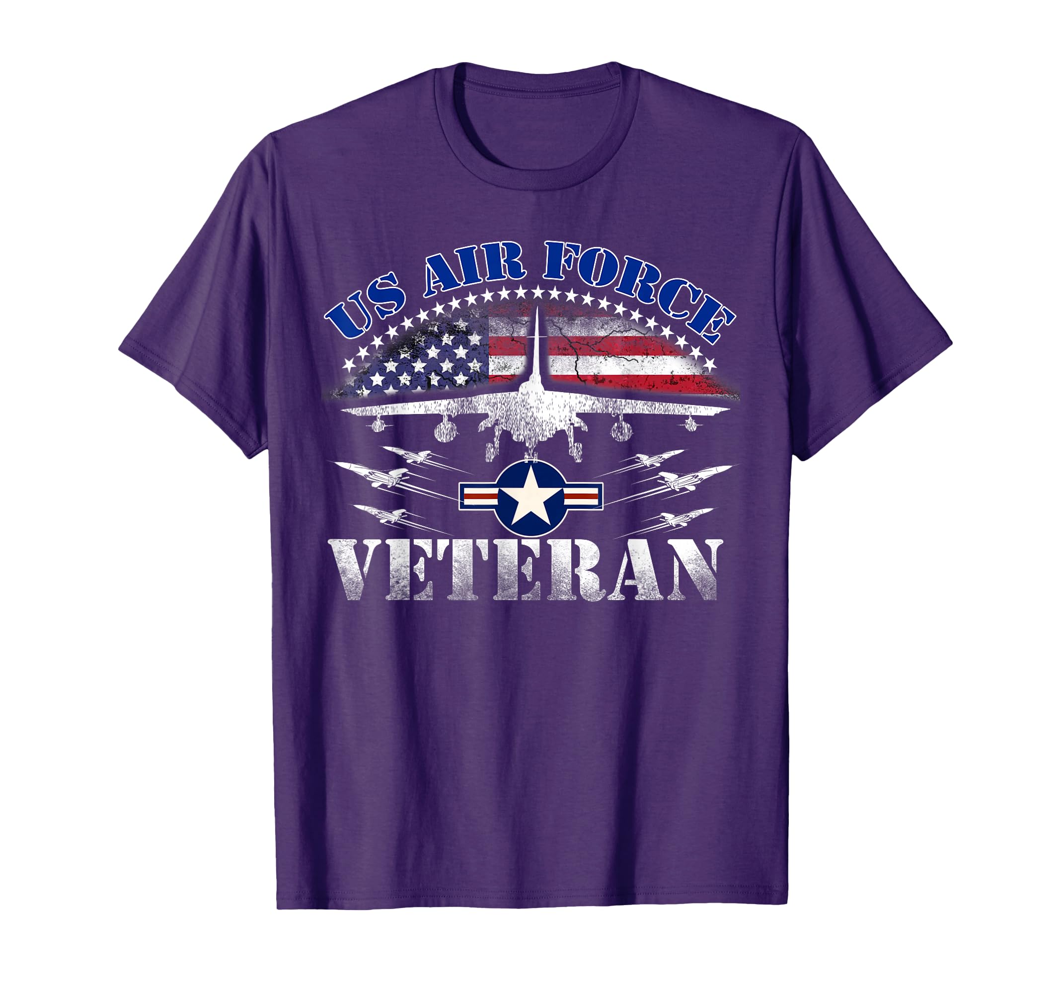 Us Air Force Veteran Us Flag Usaf Veteran T-Shirt - Novelty Apparel Unisex - T-Shirt, Sweatshirt, Hoodie