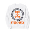 Halloween Vibes Only Pumpkin Fall Sweatshirt - Minimalist Print for Adults - T-Shirt, Sweatshirt, Hoodie
