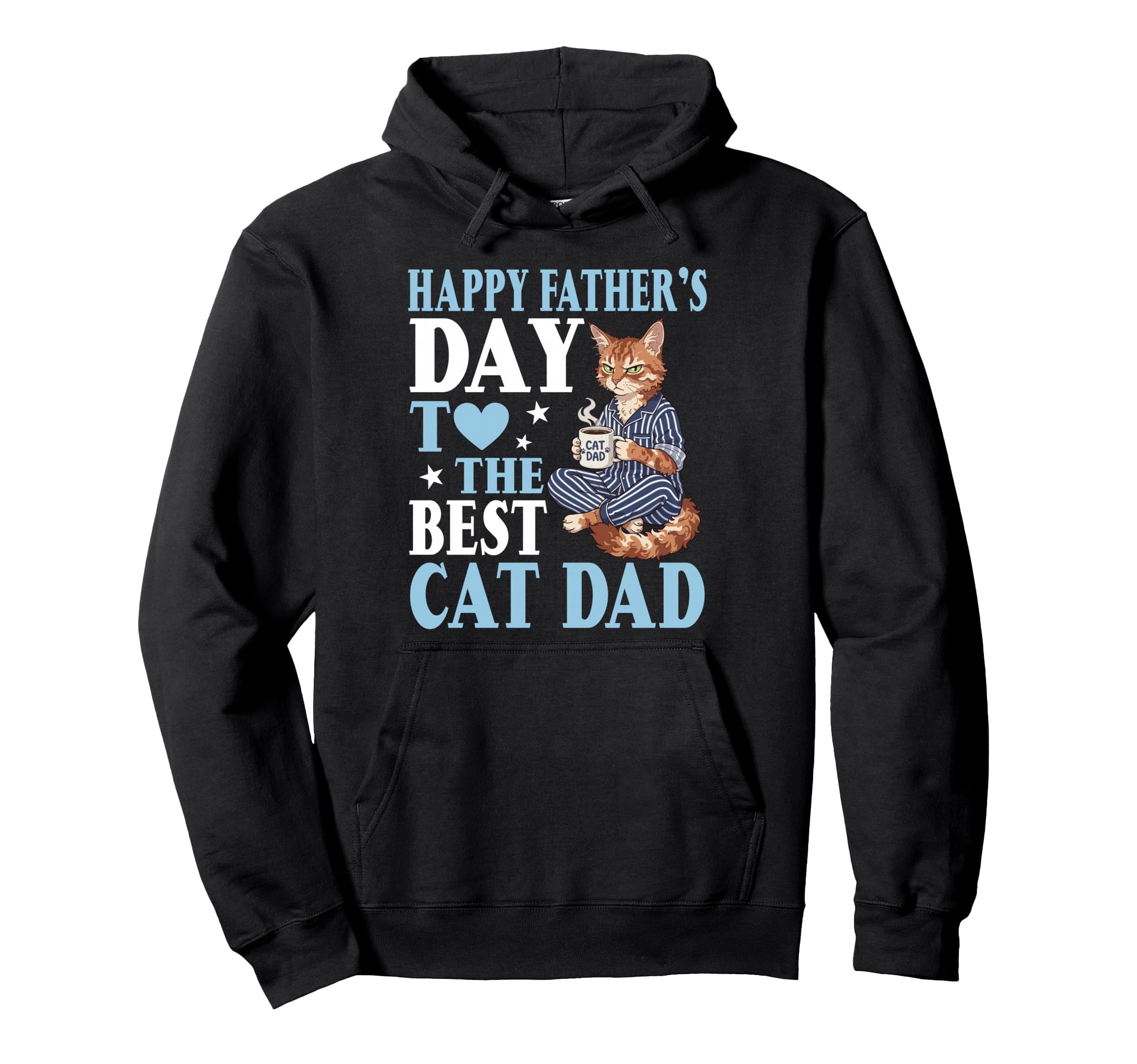 Happy Fathers Day To Best Laperm Cat Hoodie - Minimalist Print Men Women - T-Shirt, Sweatshirt, Hoodie