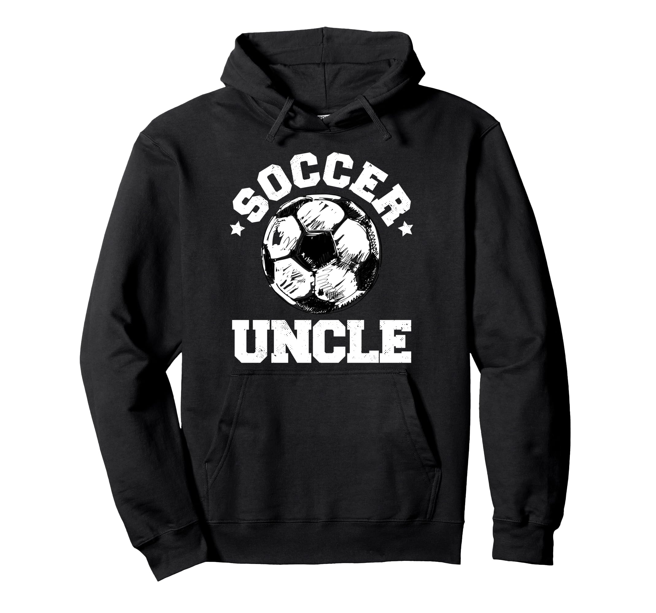Soccer Uncle Soccer Ball Distressed Hoodie - Graphic Print for Adults - T-Shirt, Sweatshirt, Hoodie