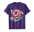Funny Donut Playing Soccer Food T-Shirt - Fun Novelty Design for Adults - T-Shirt, Sweatshirt, Hoodie