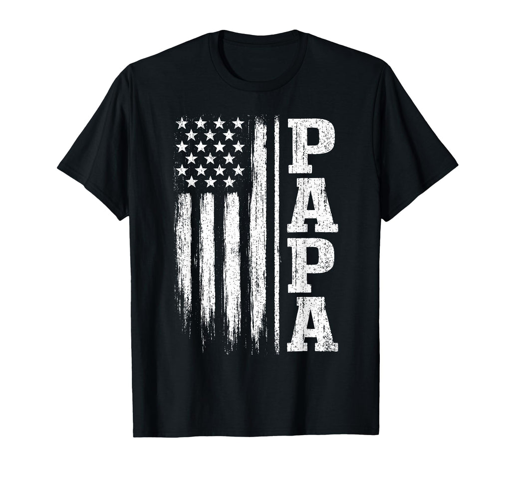 Papa American Flag Fathers Day 4Th July T-Shirt - Aesthetic Graphic Unisex - T-Shirt, Sweatshirt, Hoodie